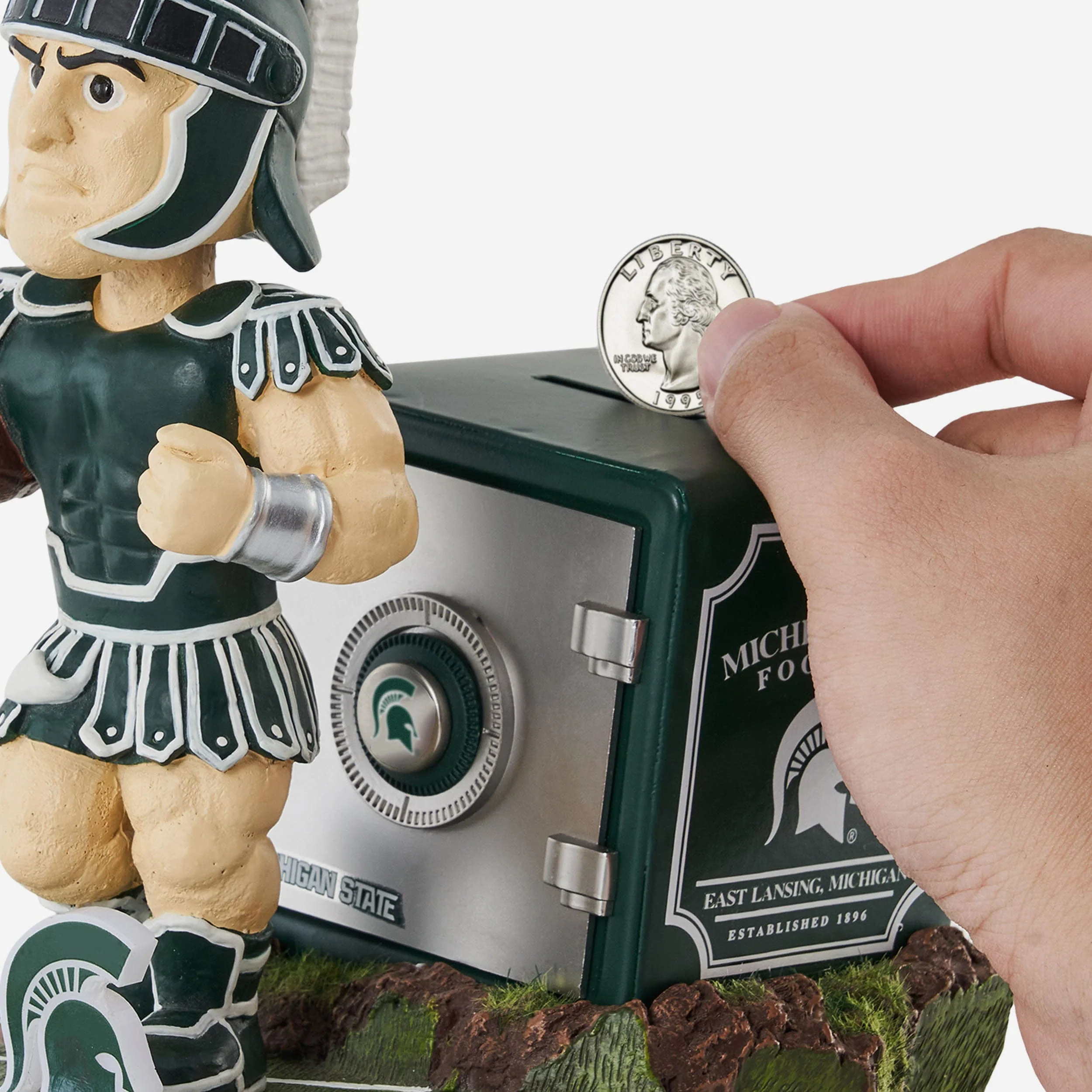Sparty Michigan State Spartans Mascot Bank Bobblehead - Image 3