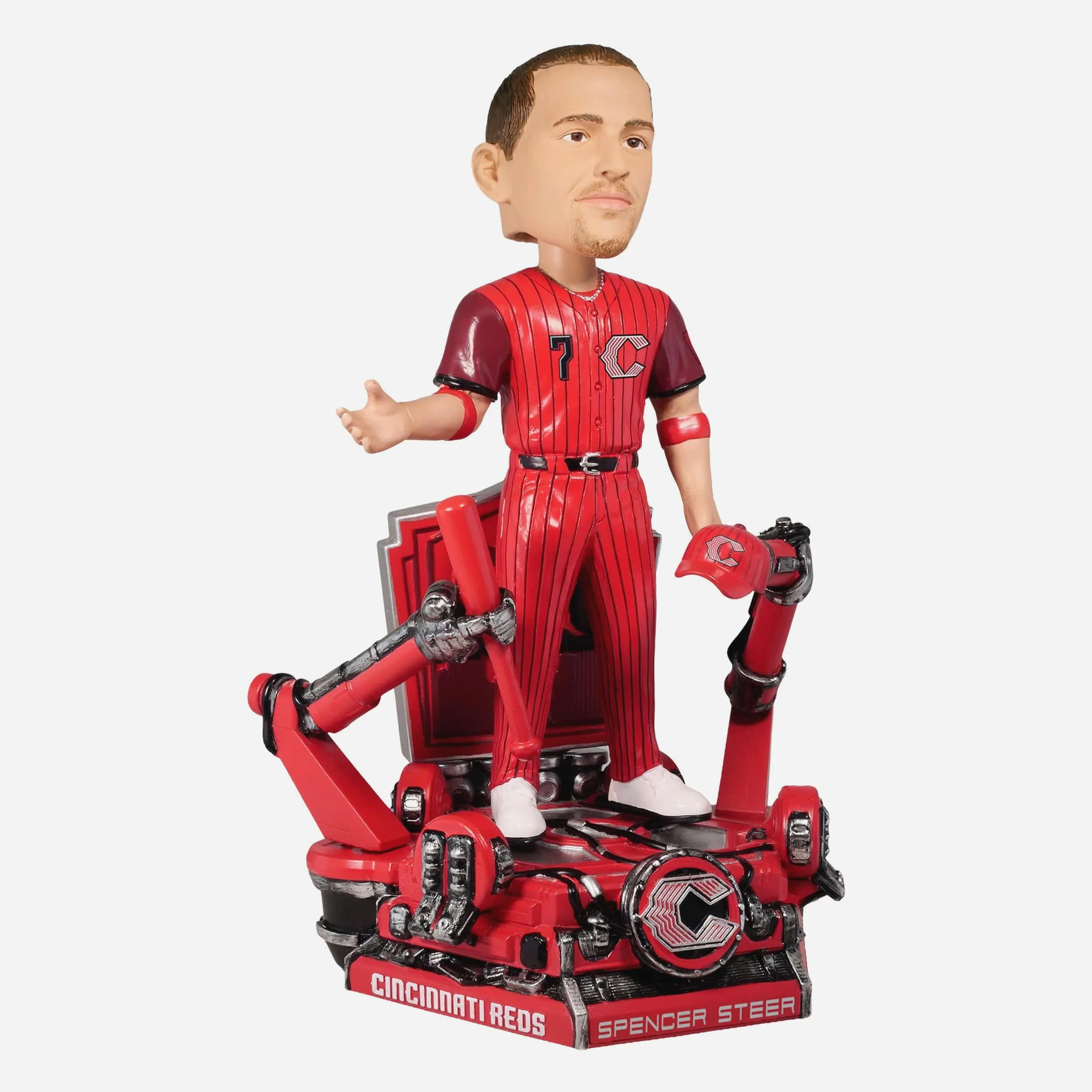 Spencer Steer Cincinnati Reds 2026 City Connect Jersey Bobblehead - Image 4