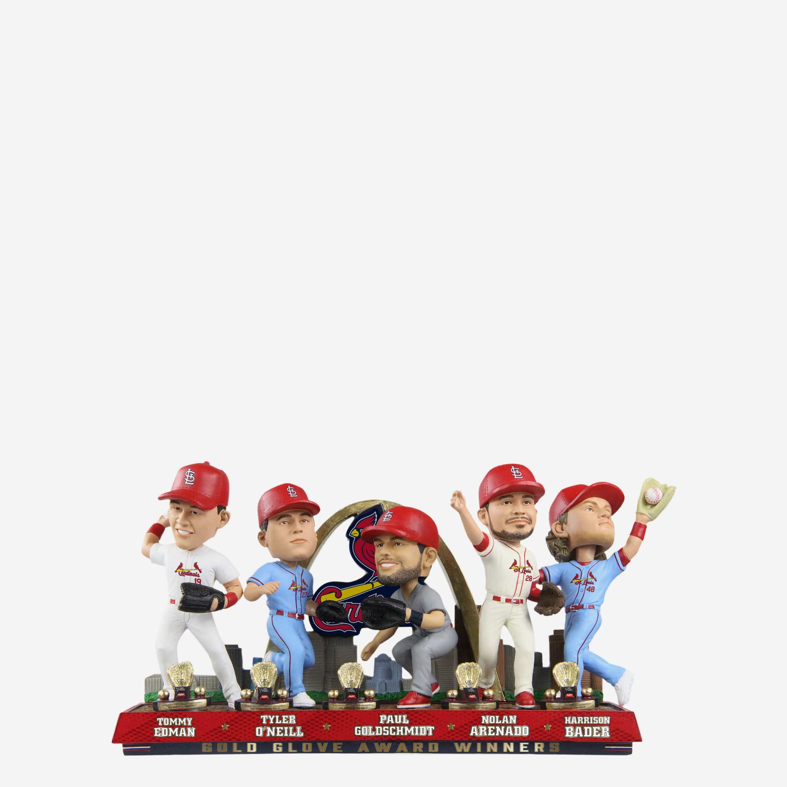 St Louis Cardinals 2021 Gold Glove Mini Bobblehead Scene