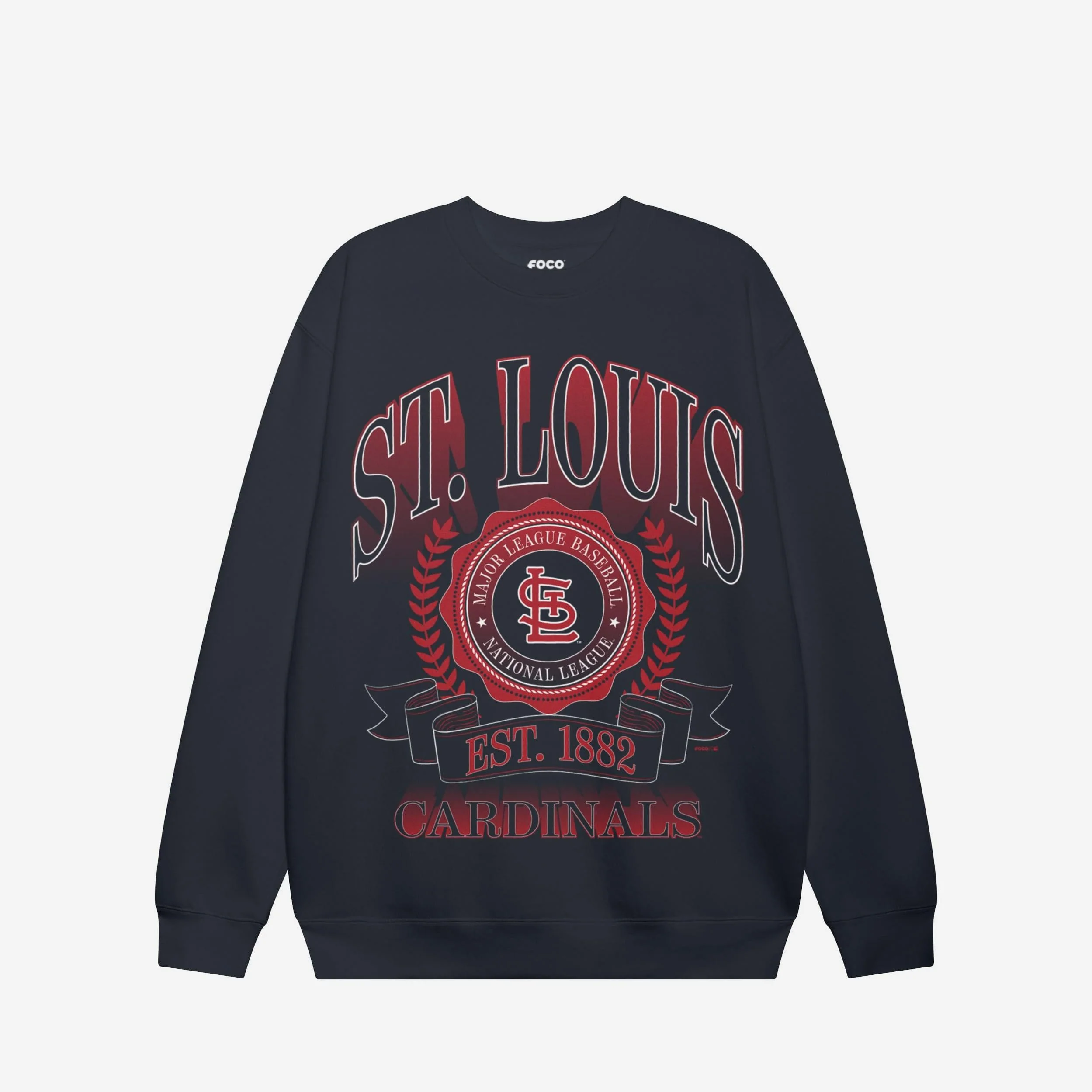 St Louis Cardinals Banner Crest Crew Neck Sweatshirt