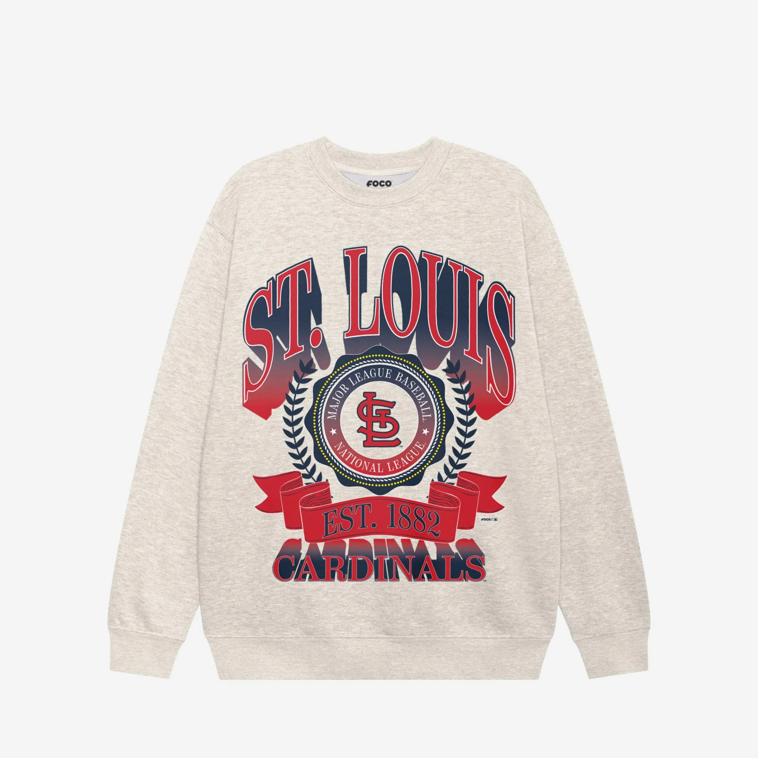 St Louis Cardinals Banner Crest Crew Neck Sweatshirt - Image 3