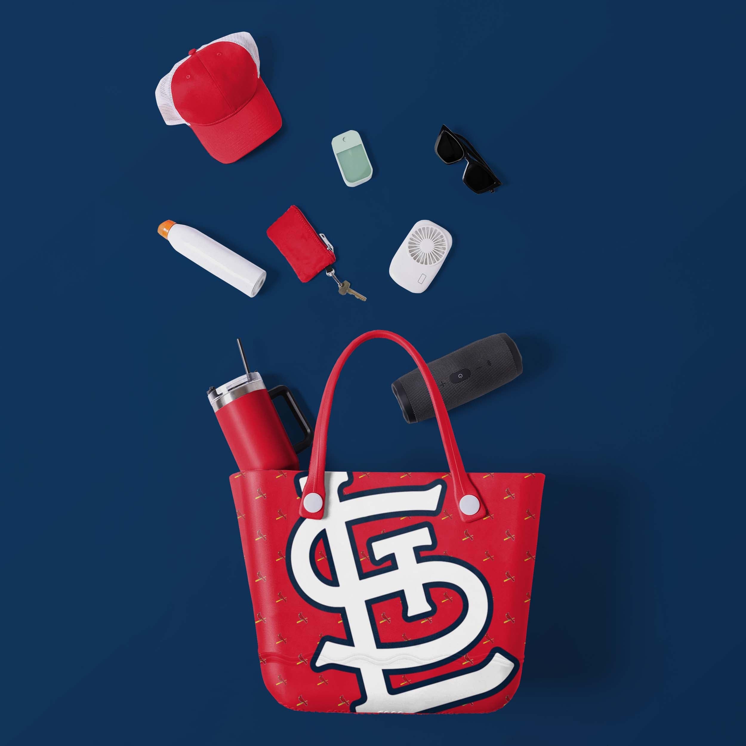 St Louis Cardinals Big Logo Mini Print Tailgate Tote Bag - Image 2