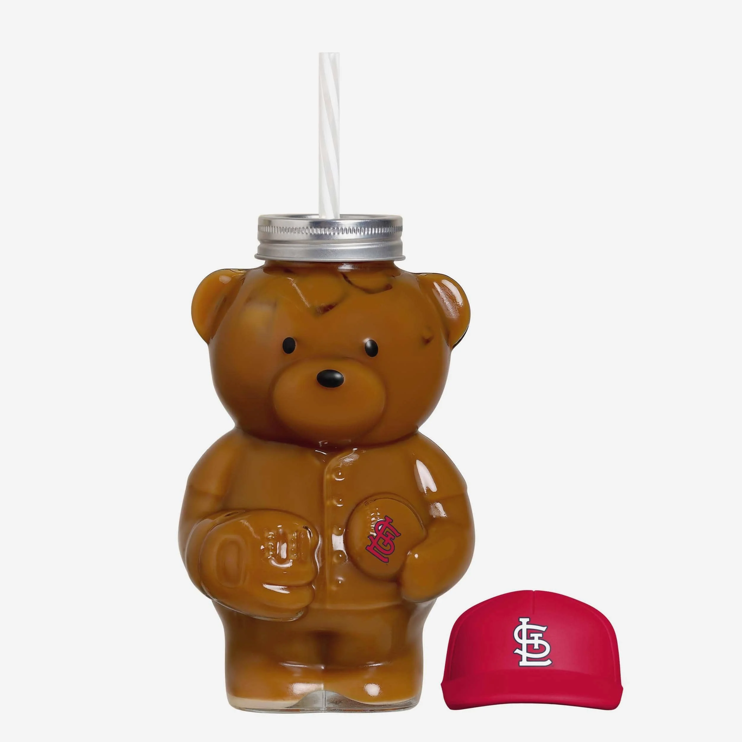 St Louis Cardinals Glass Bear Tumbler - Image 3