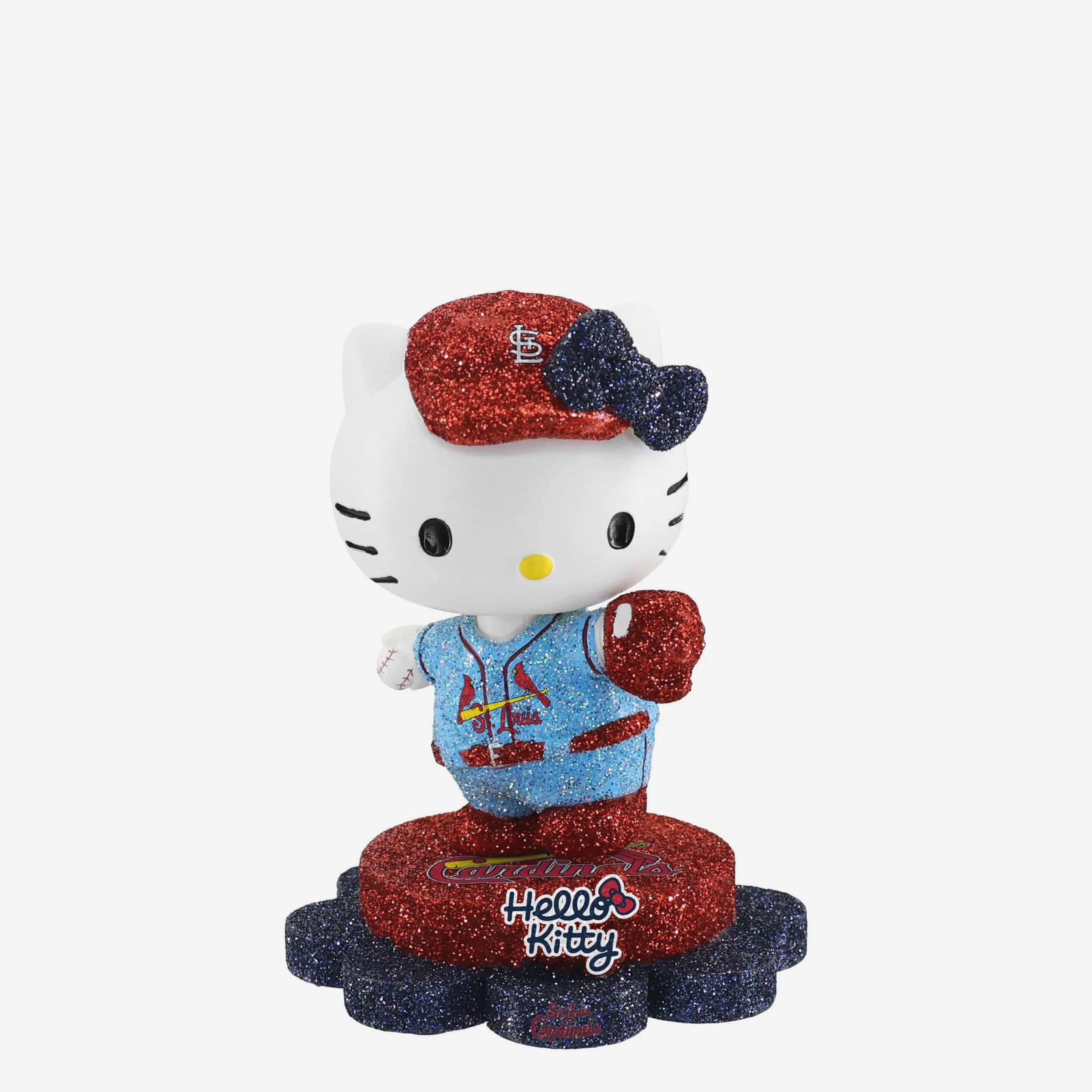 St Louis Cardinals Hello Kitty® Glitter Mini Bobblehead
