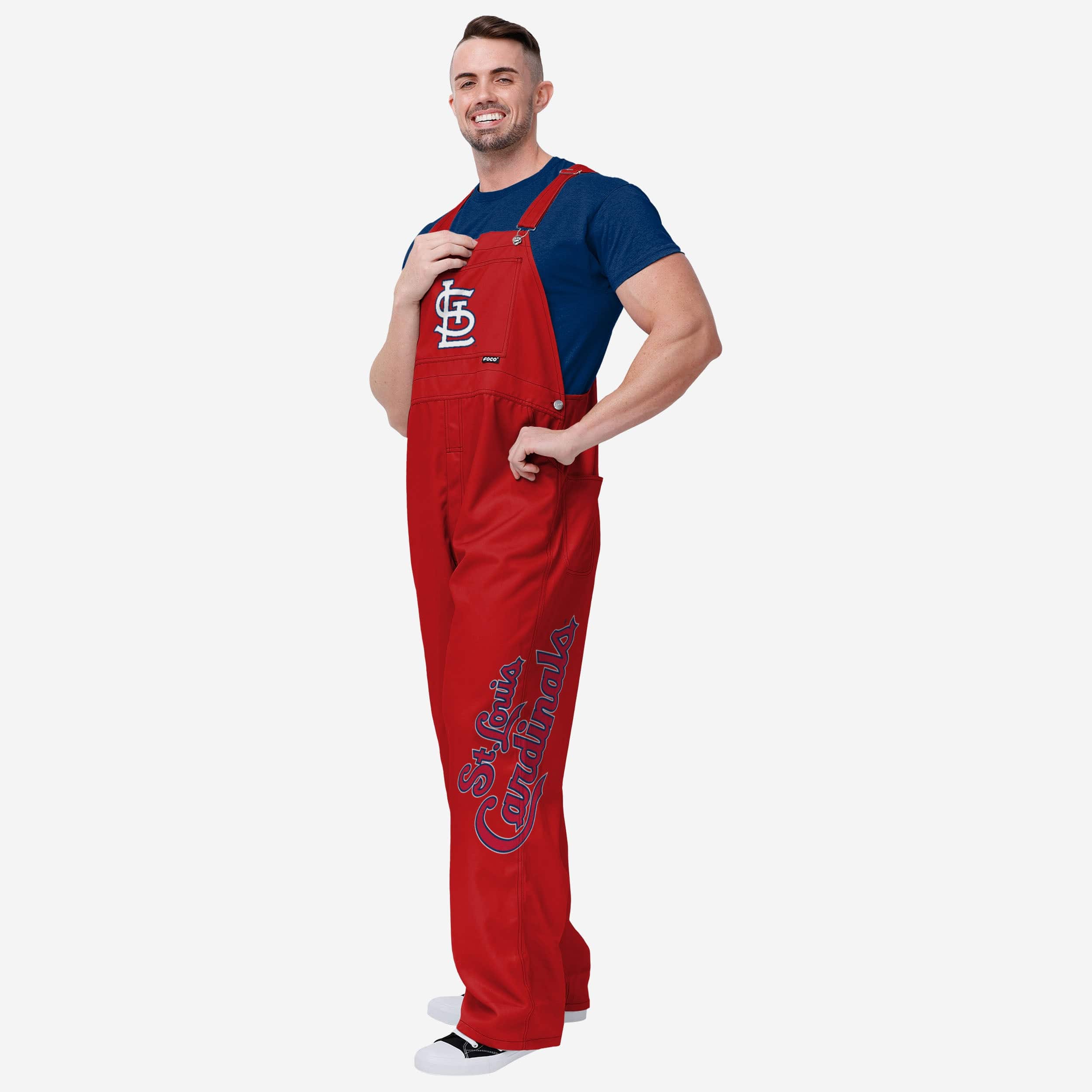 St Louis Cardinals Mens Big Logo Bib Overalls