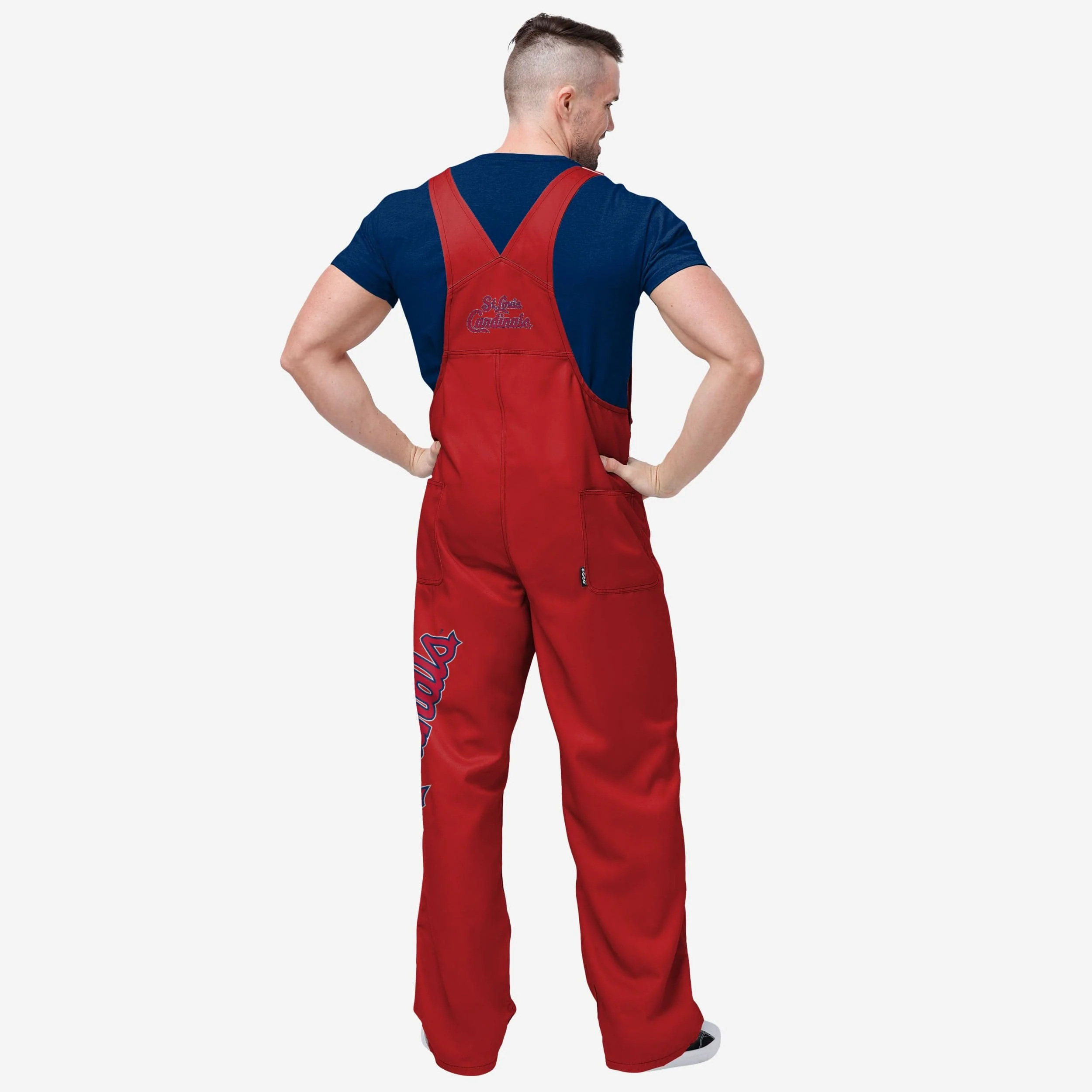 St Louis Cardinals Mens Big Logo Bib Overalls - Image 2