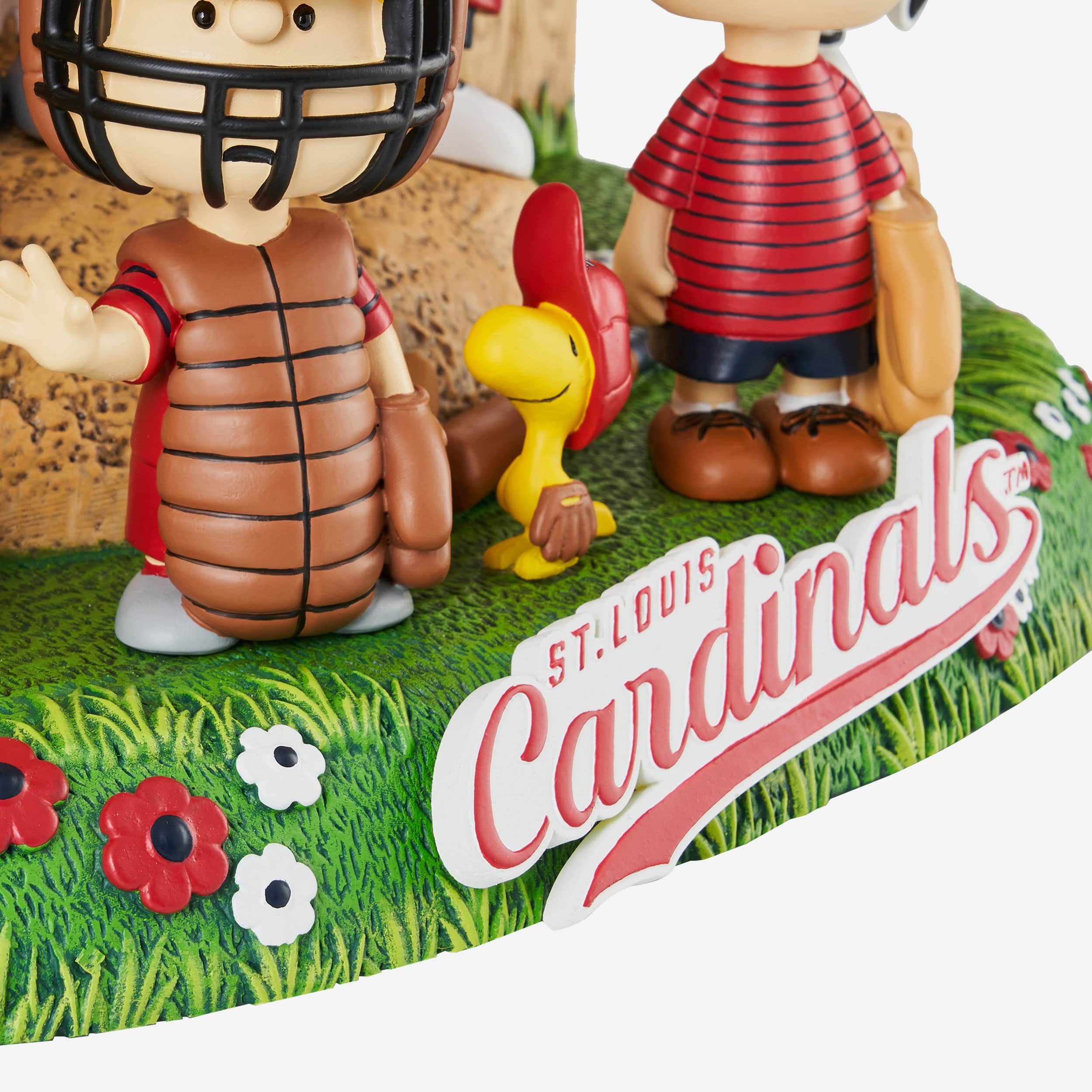 St Louis Cardinals Peanuts Gang Baseball Field Mini Bobblehead Scene - Image 4