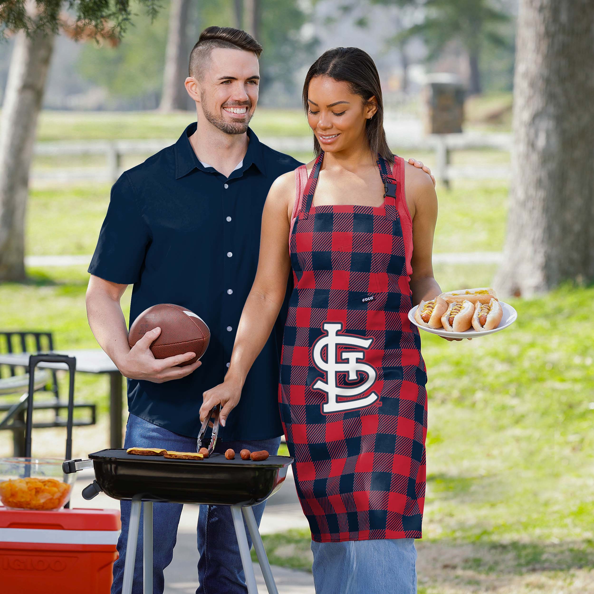 St Louis Cardinals Plaid Apron - Image 5