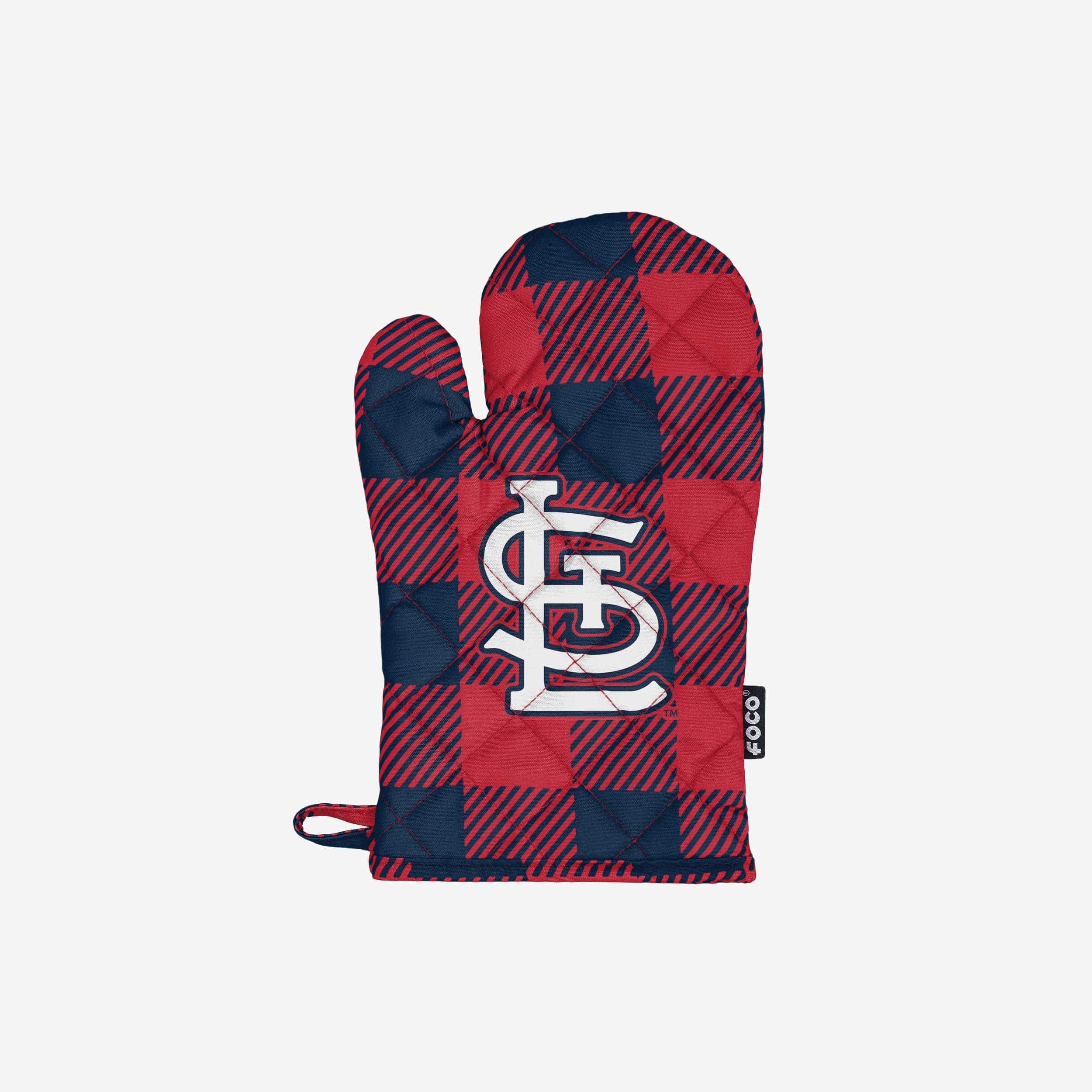 St Louis Cardinals Plaid Oven Mitt