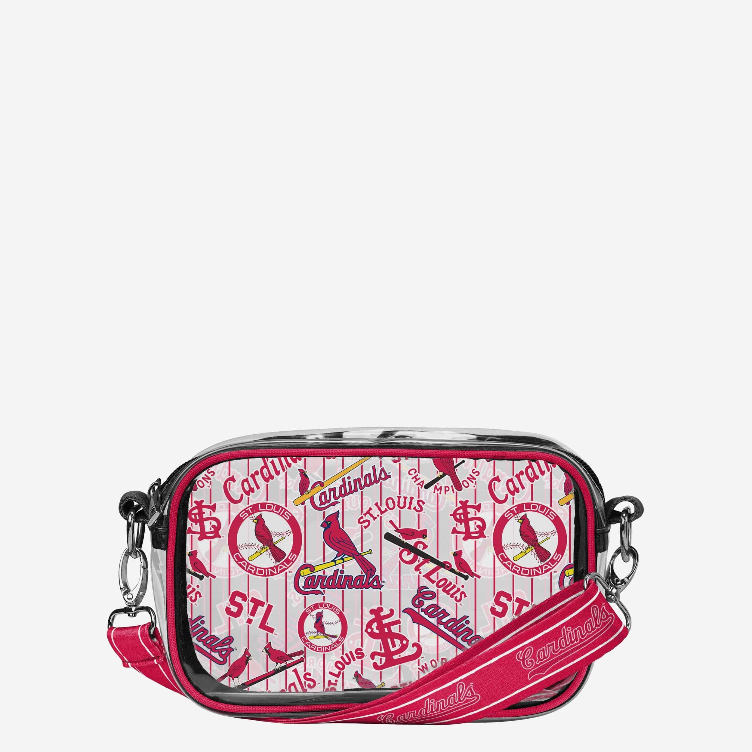 St Louis Cardinals Repeat Retro Print Clear Crossbody Bag