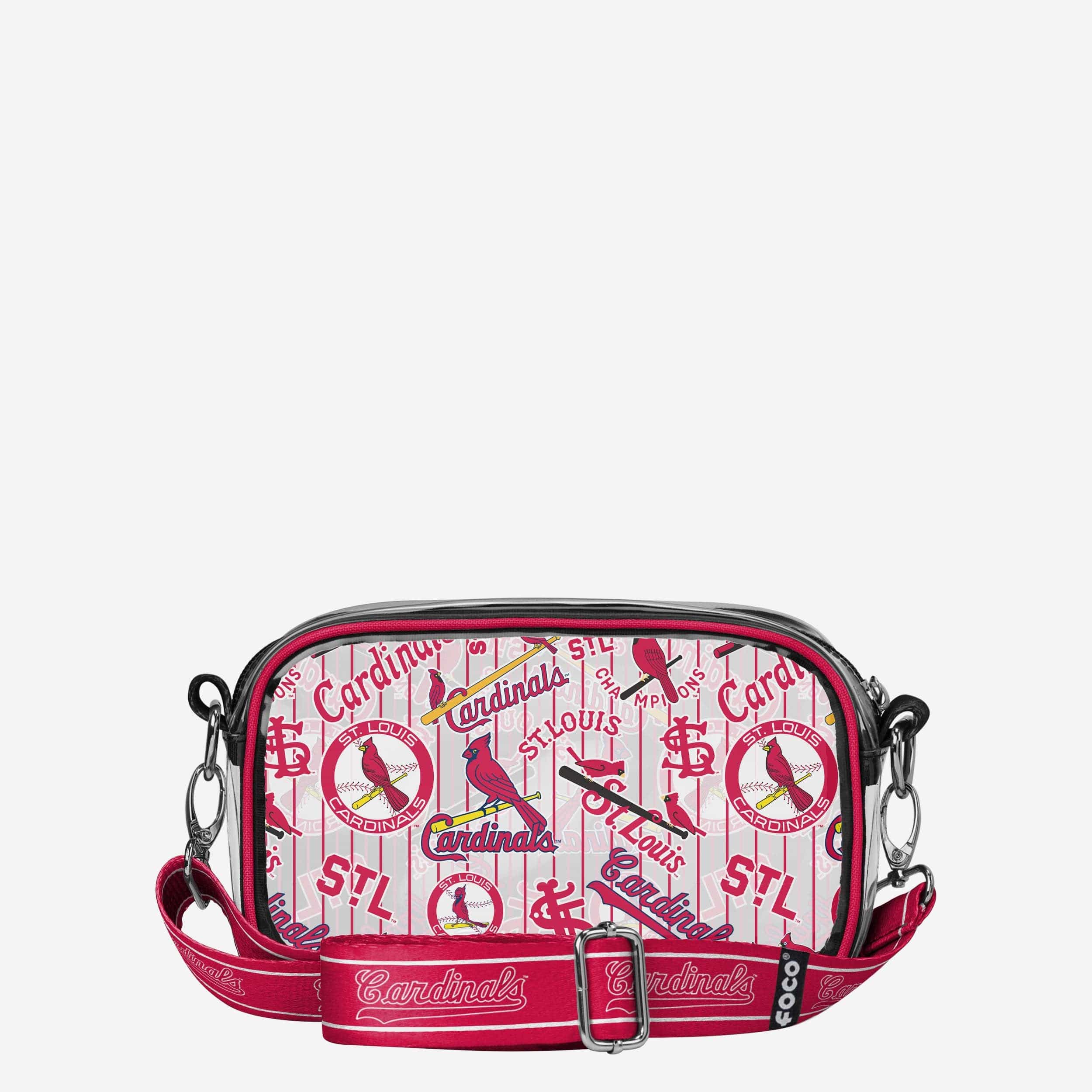 St Louis Cardinals Repeat Retro Print Clear Crossbody Bag - Image 5