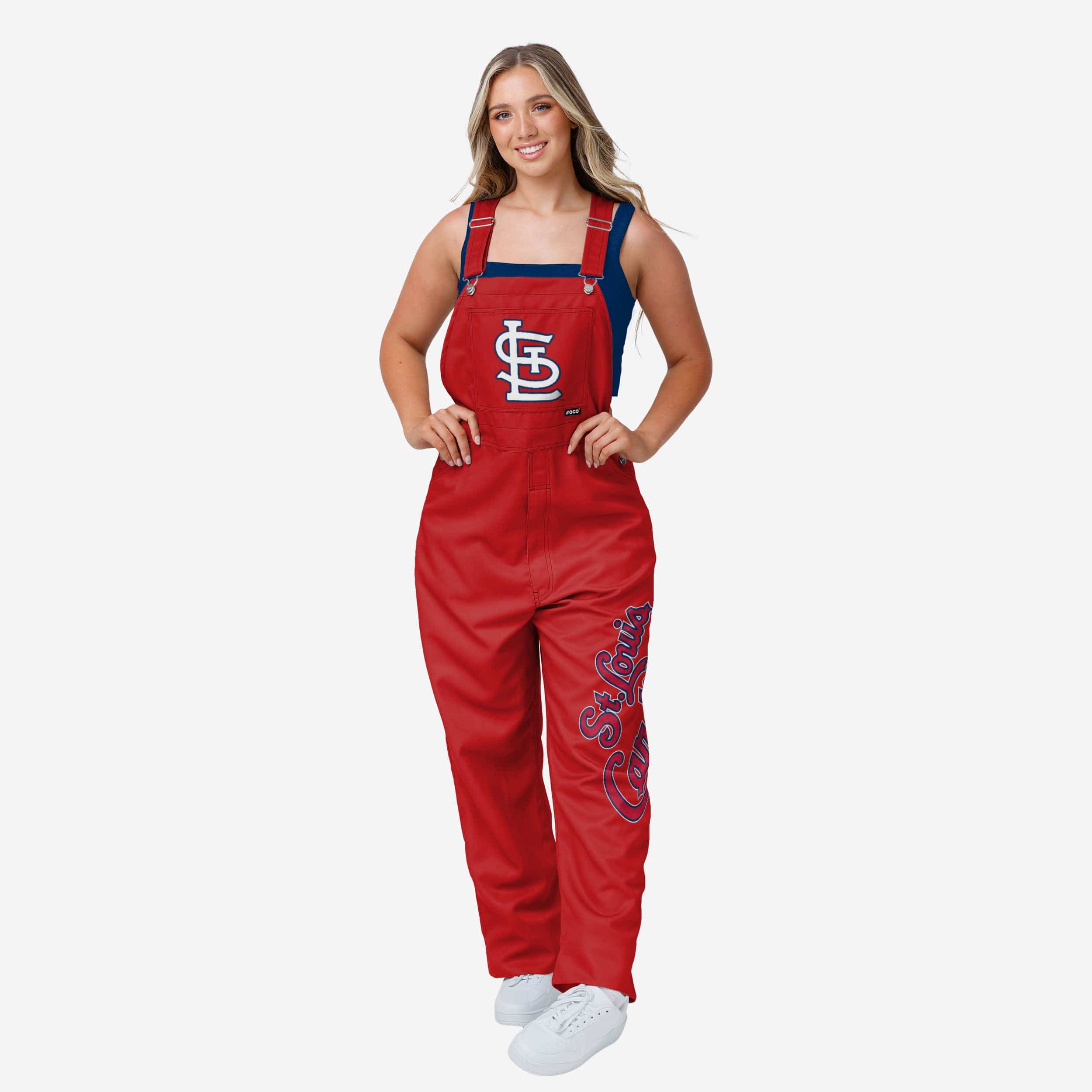 St Louis Cardinals Womens Big Logo Bib Overalls