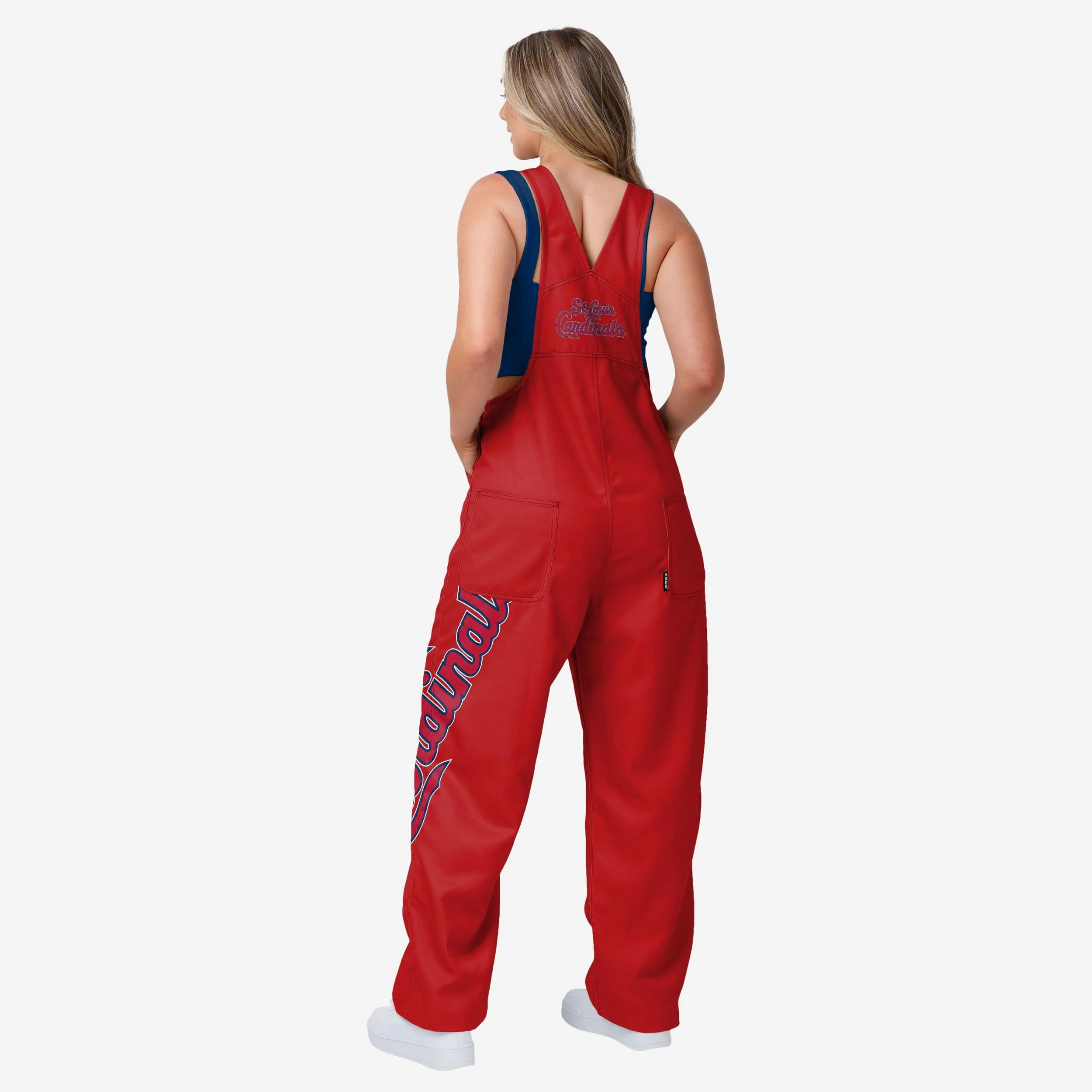 St Louis Cardinals Womens Big Logo Bib Overalls - Image 2