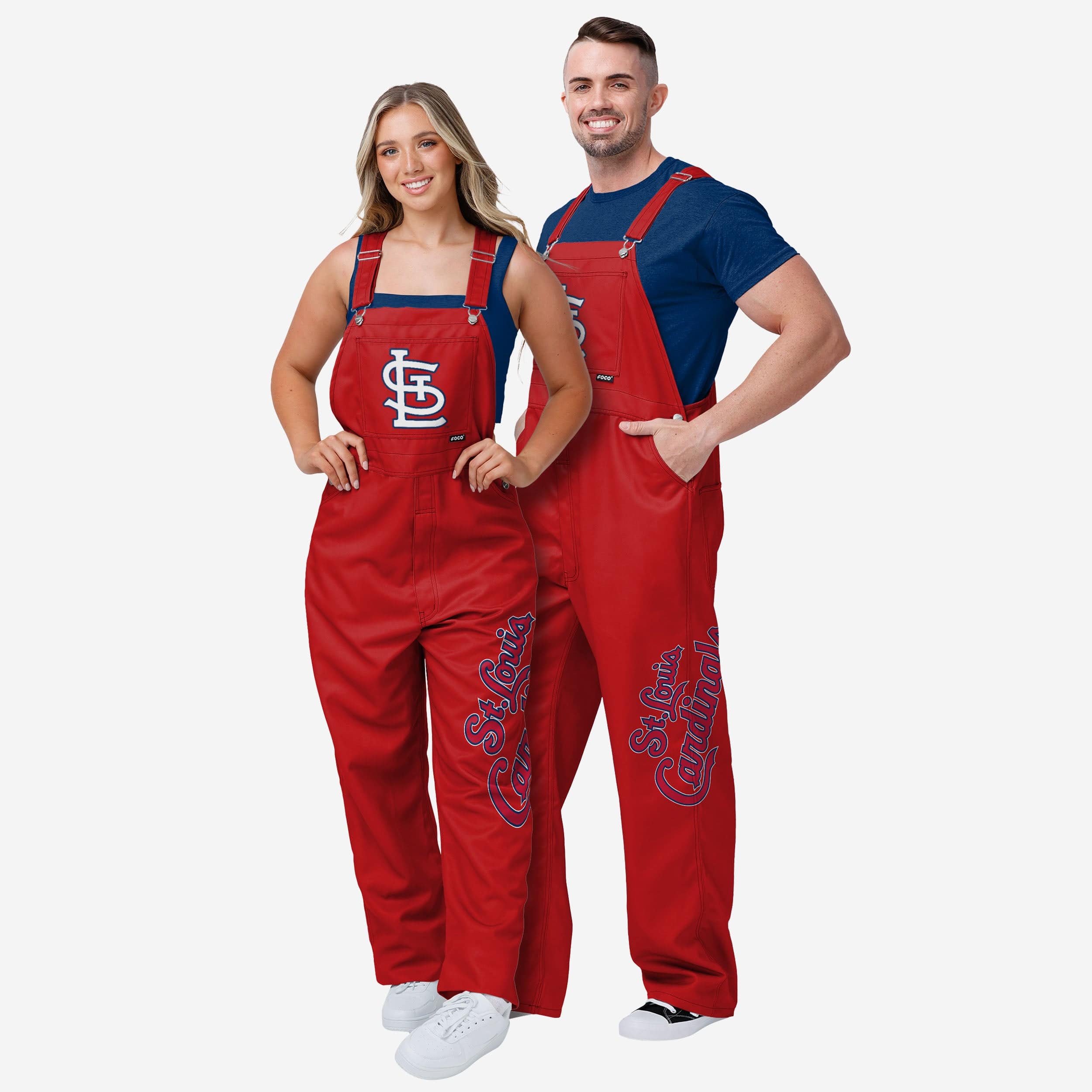 St Louis Cardinals Womens Big Logo Bib Overalls - Image 3