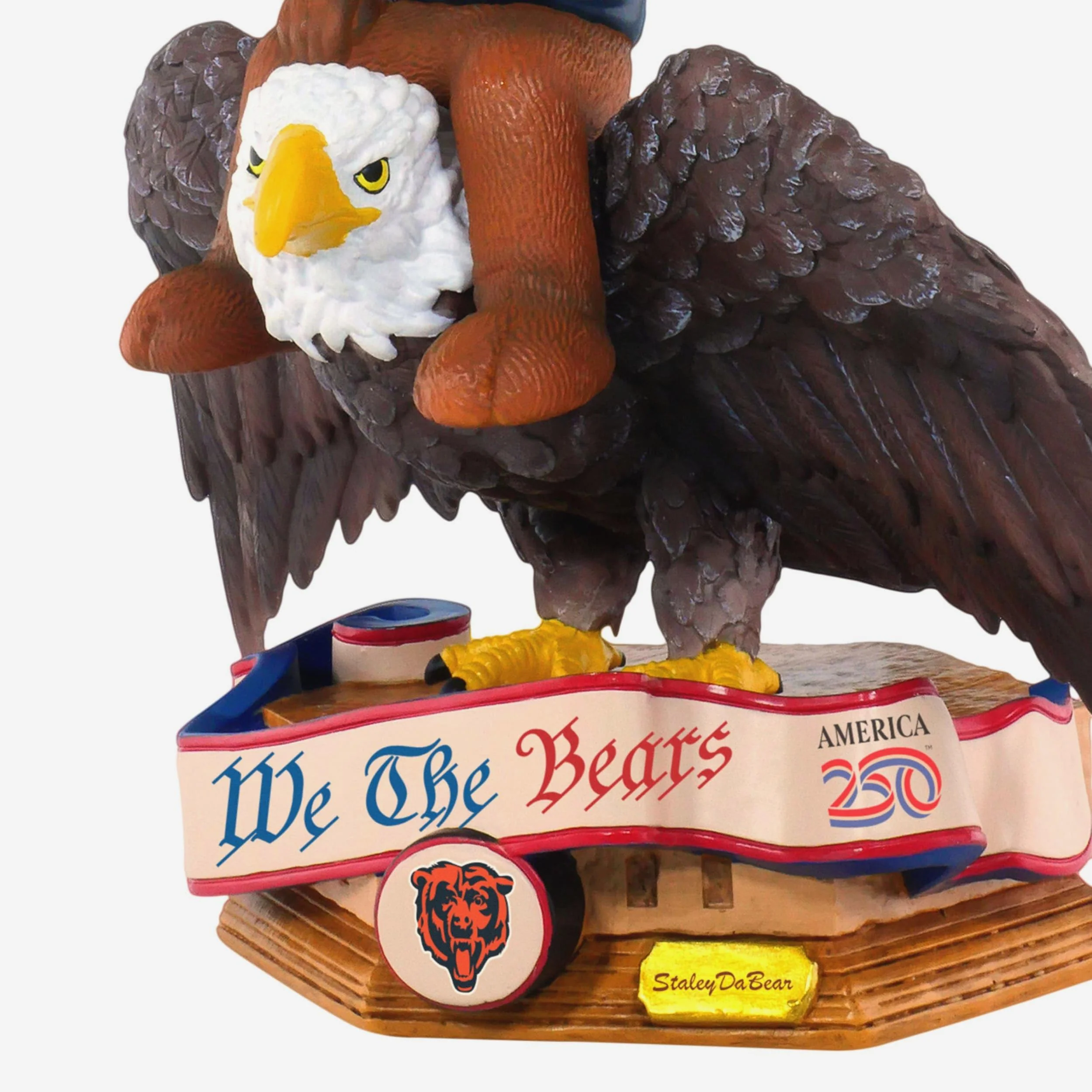Staley Da Bear Chicago Bears America's 250th Anniversary Bald Eagle Mascot Bobblehead - Image 3