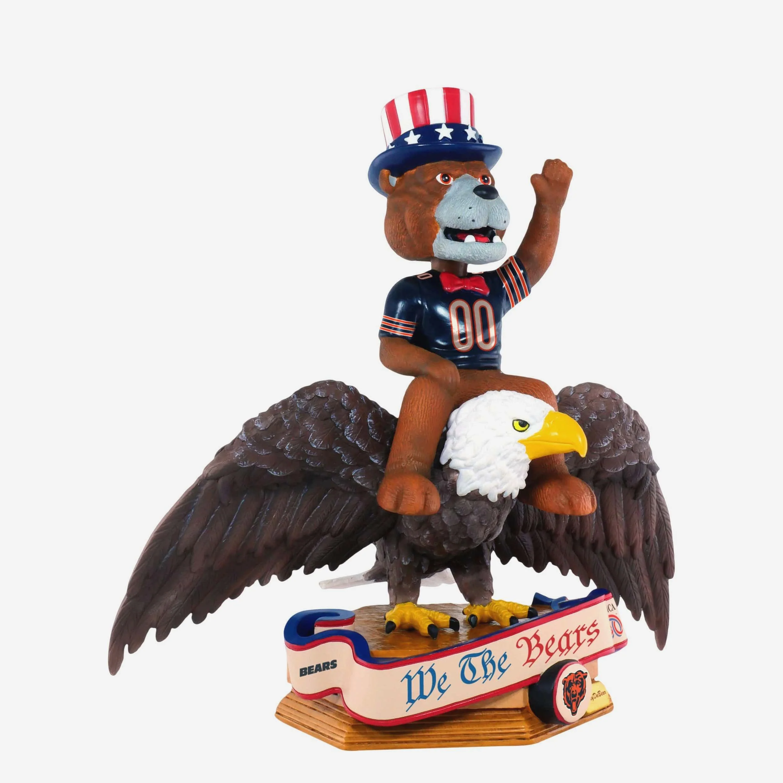 Staley Da Bear Chicago Bears America's 250th Anniversary Bald Eagle Mascot Bobblehead - Image 4