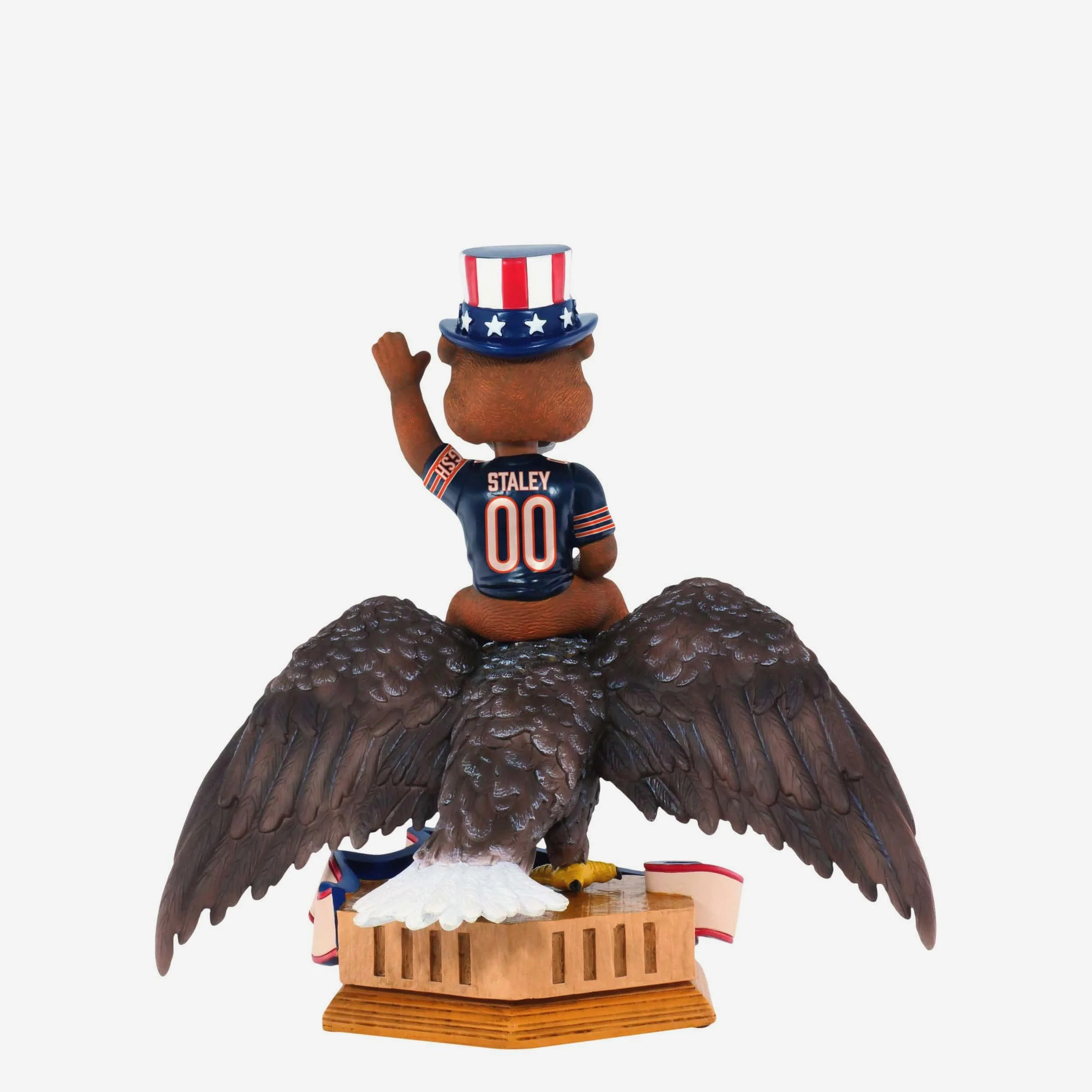 Staley Da Bear Chicago Bears America's 250th Anniversary Bald Eagle Mascot Bobblehead - Image 5
