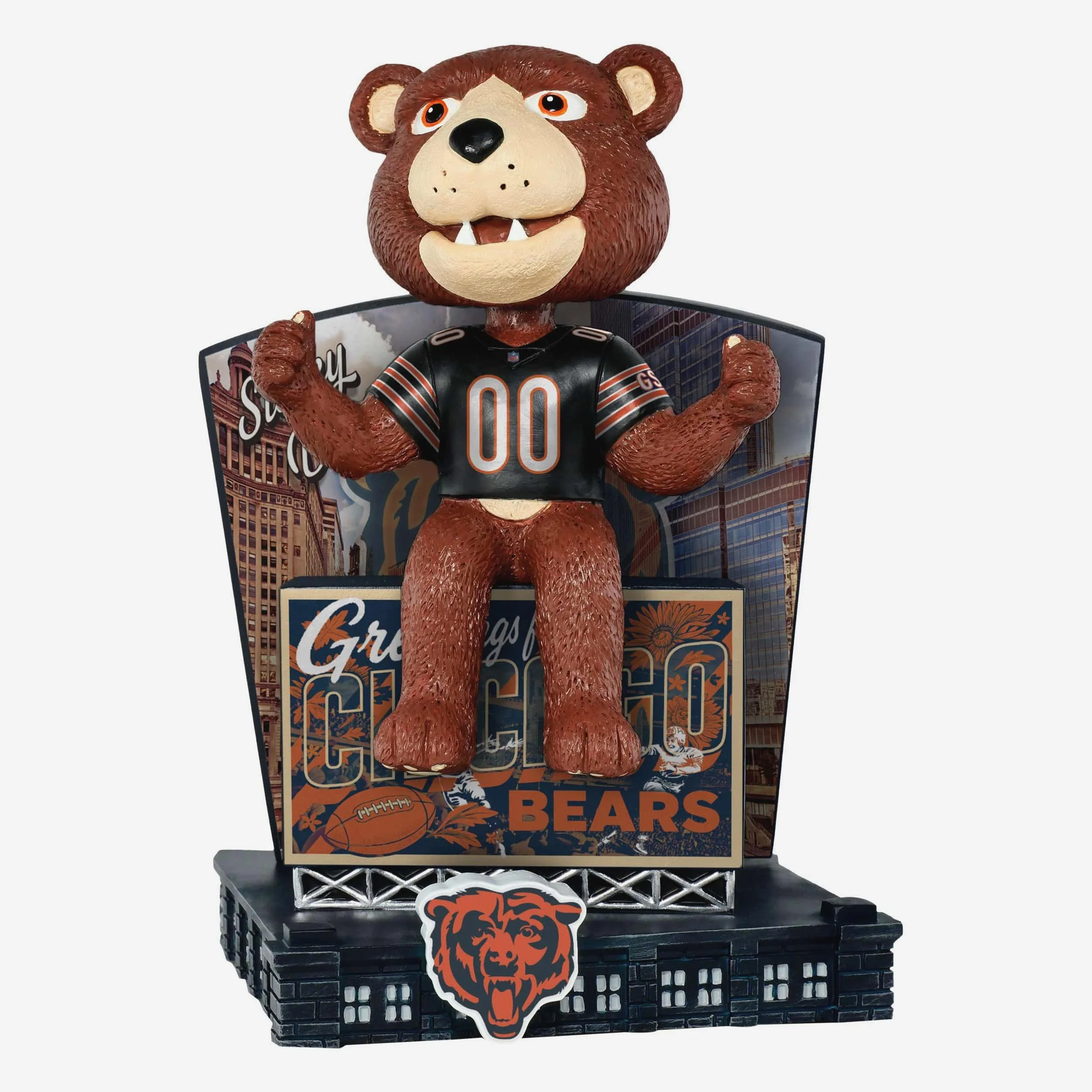 Staley Da Bear Chicago Bears Greetings From Mascot Bobblehead