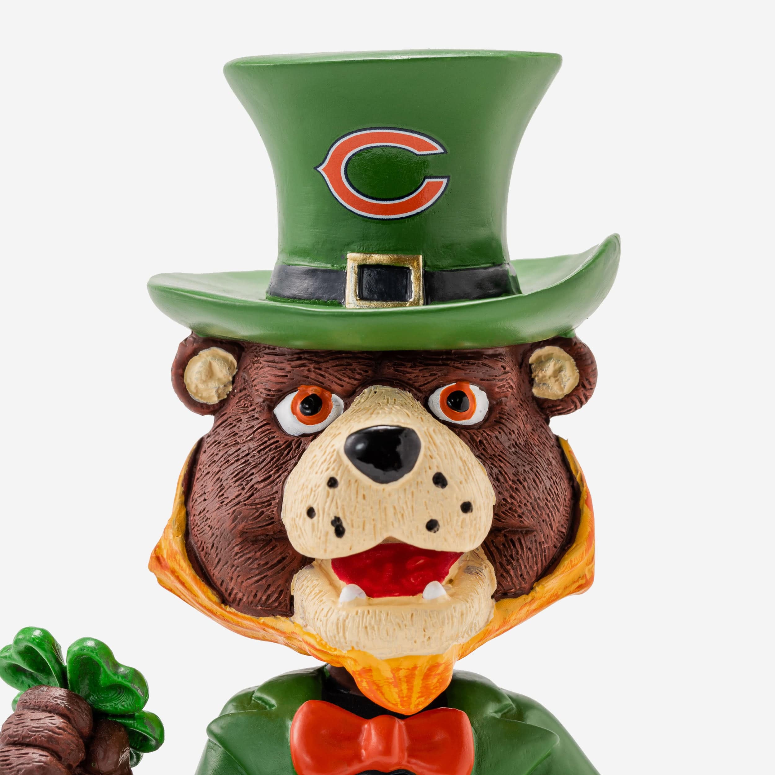 Staley Da Bear Chicago Bears Saint Patricks Day Mascot Bobblehead - Image 2
