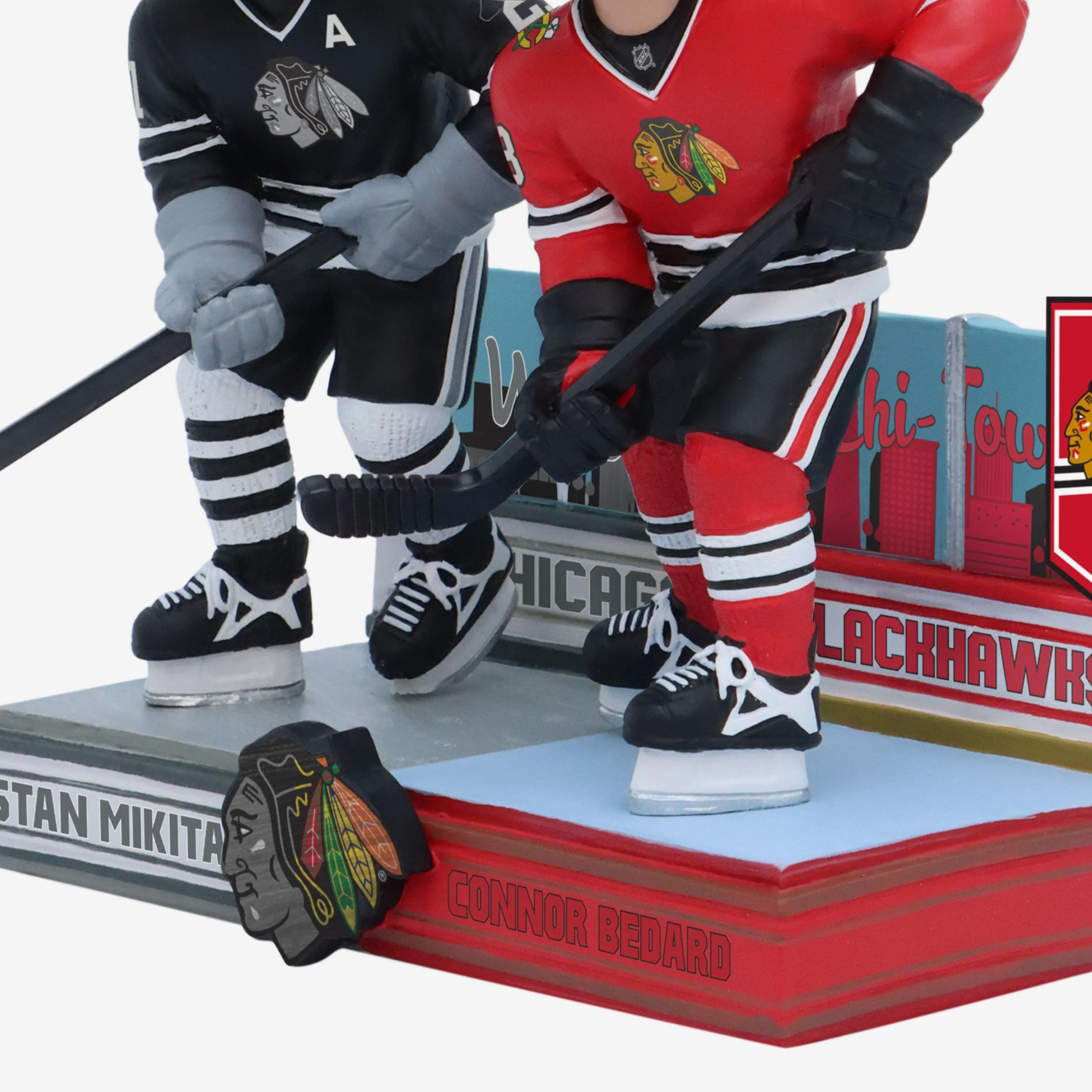 Stan Mikita & Connor Bedard Chicago Blackhawks Then and Now Bobblehead - Image 4