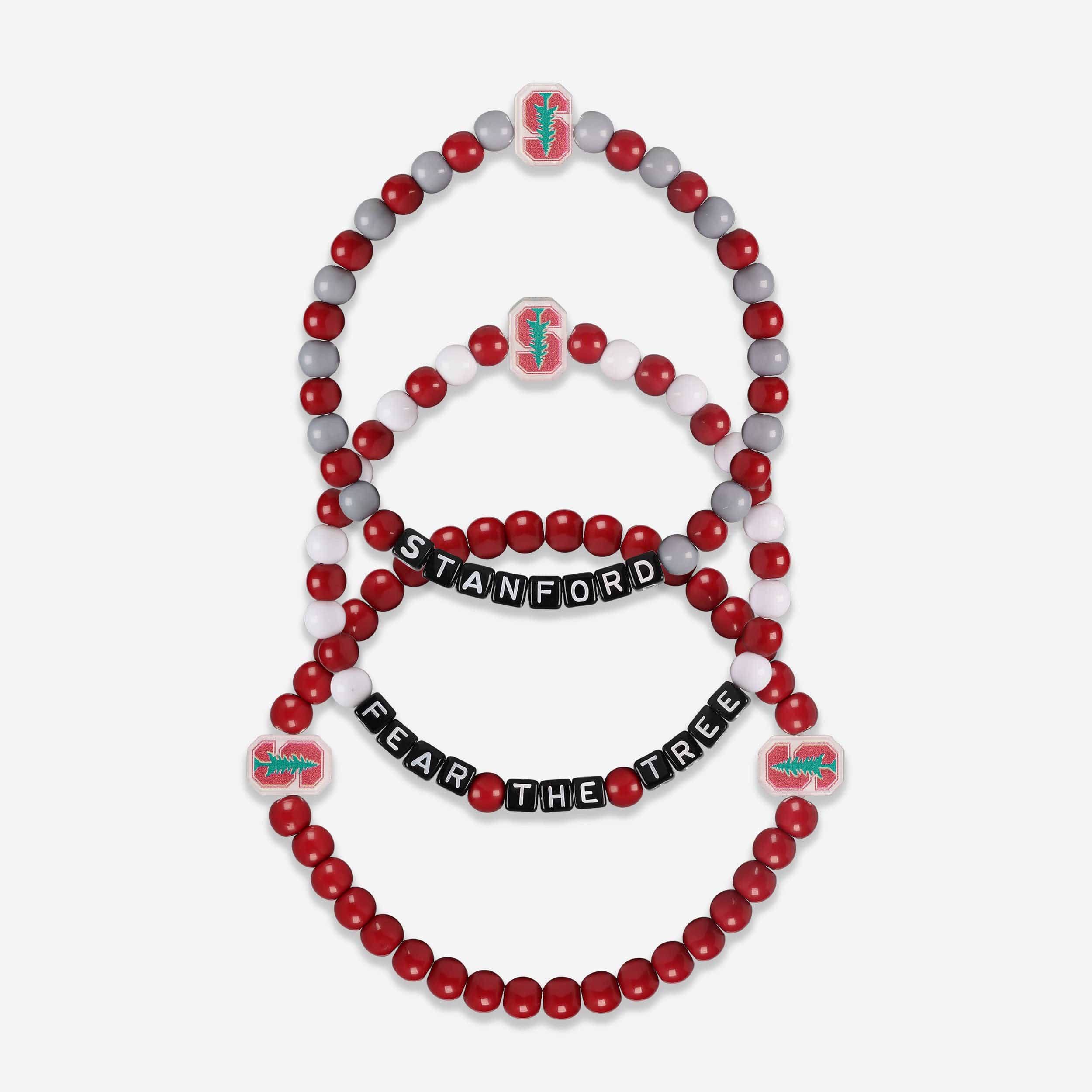 Stanford Cardinal 3 Pack Beaded Friendship Bracelet