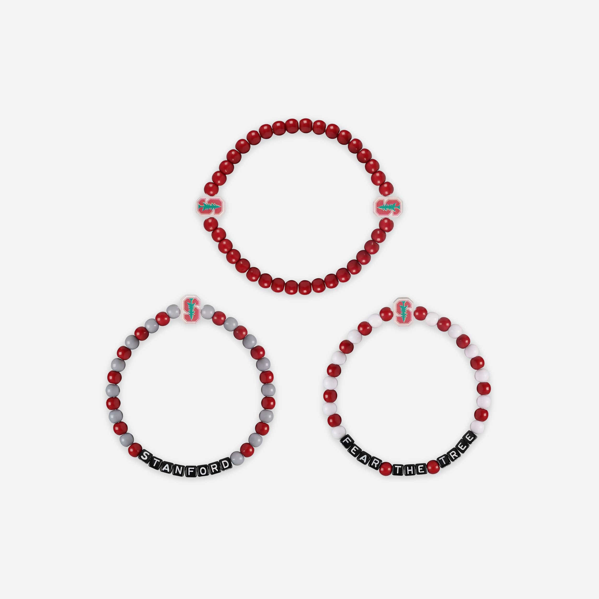 Stanford Cardinal 3 Pack Beaded Friendship Bracelet - Image 3