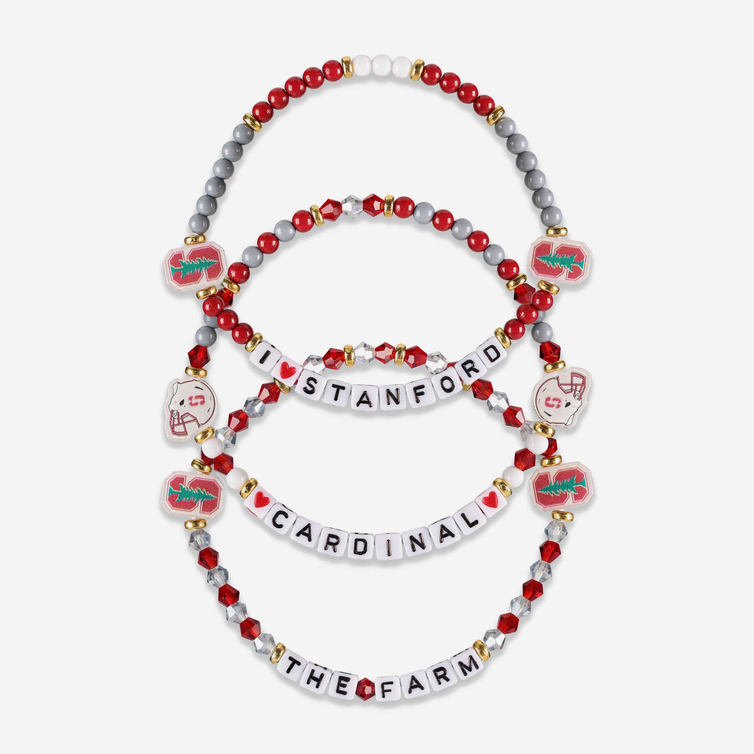 Stanford Cardinal 3 Pack Friendship Bracelet