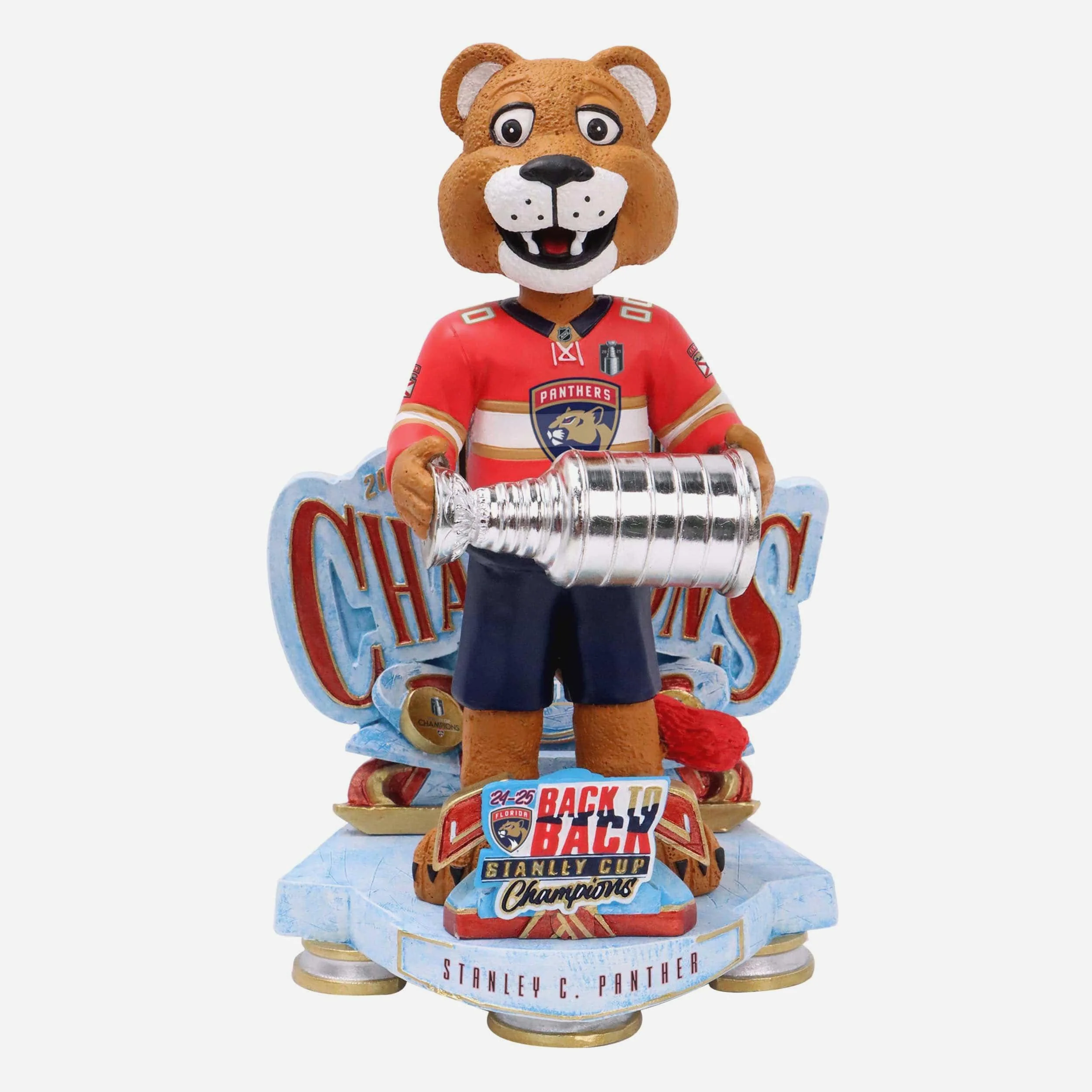 Stanley C Panther Florida Panthers 2025 Stanley Cup Champions Celebration Mascot Bobblehead