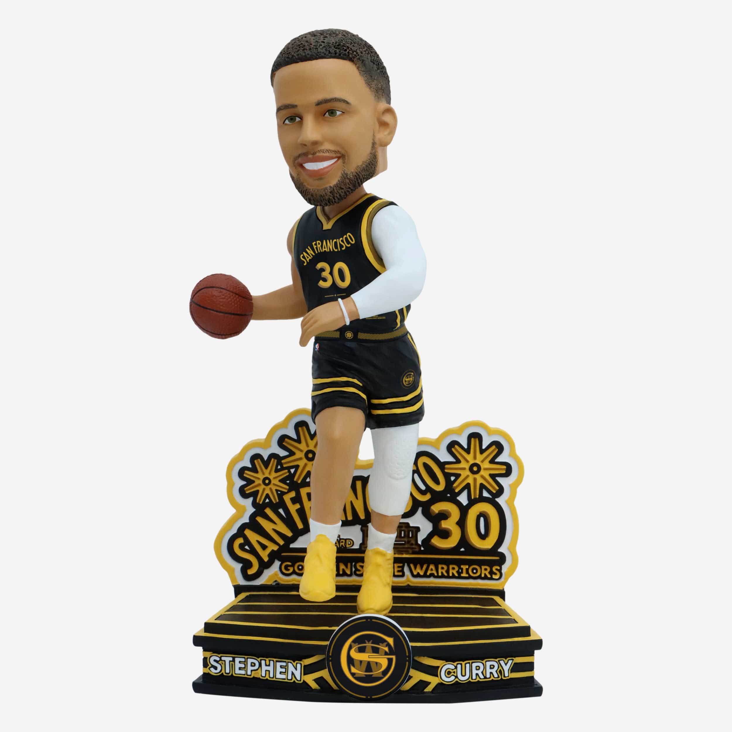 Steph Curry Golden State Warriors 2024 City Jersey Bobblehead