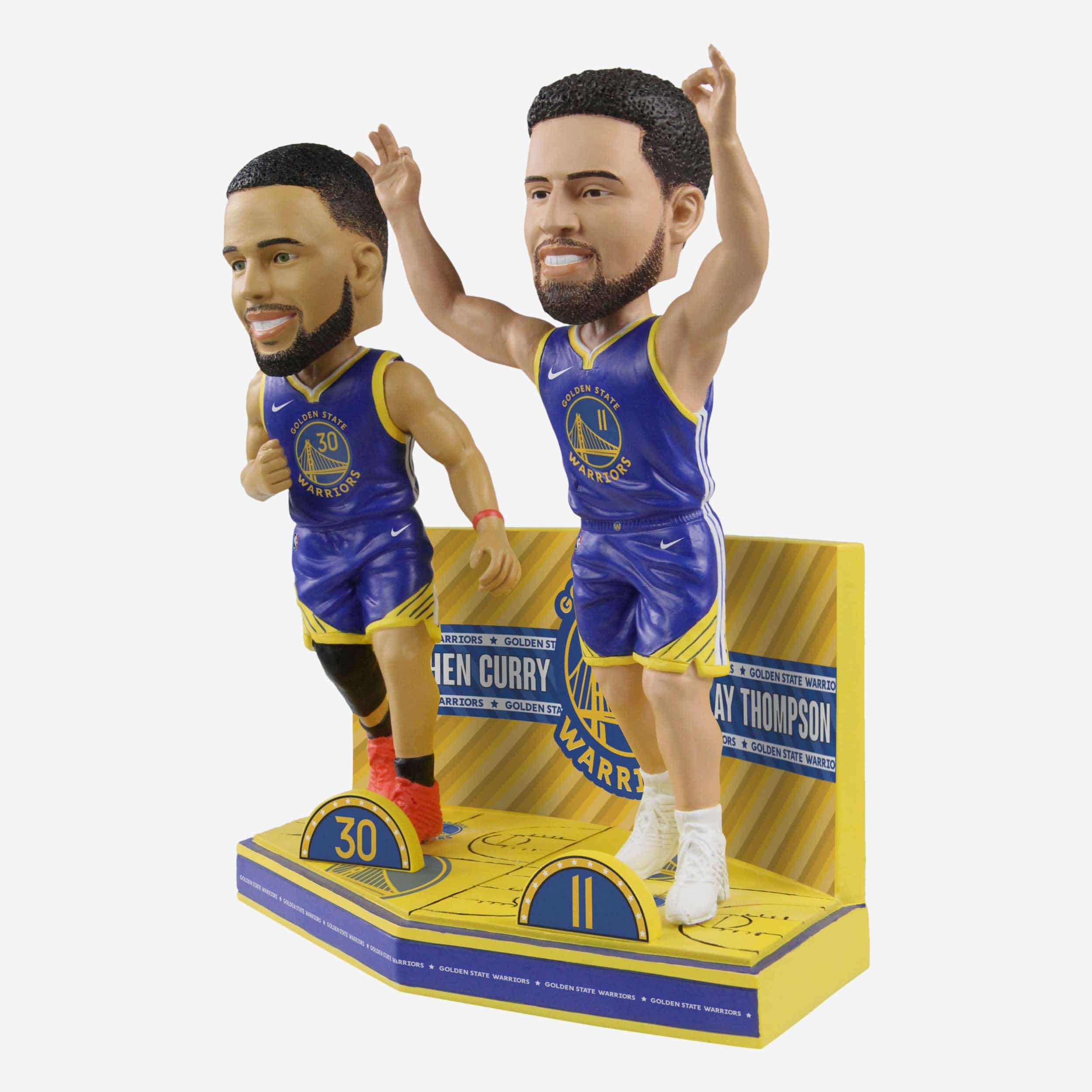 Steph Curry & Klay Thompson Golden State Warriors Bobblemate Dual Bobblehead - Image 5
