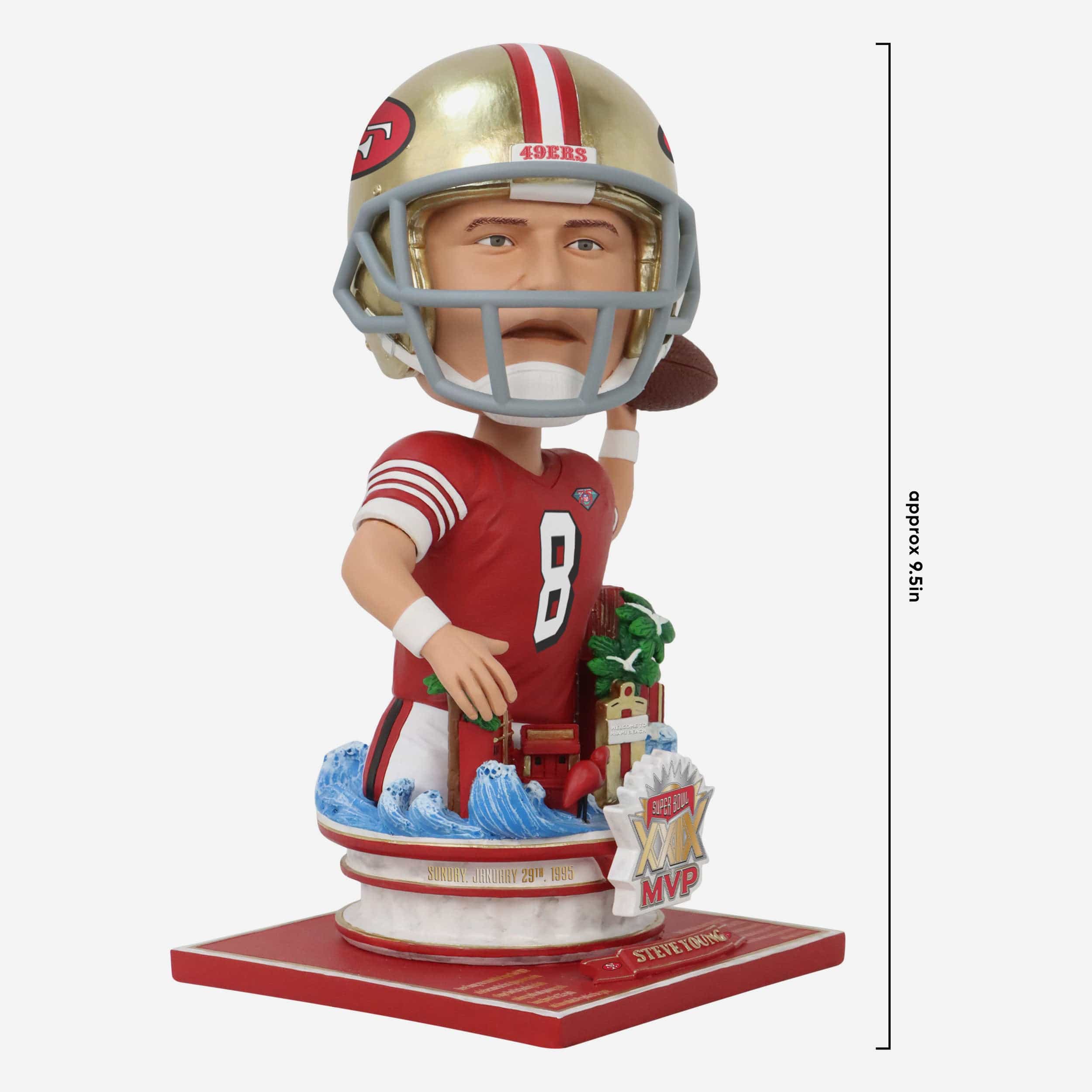 Steve Young San Francisco 49ers Super Bowl XXIX MVP Bust Bighead Bobblehead - Image 5