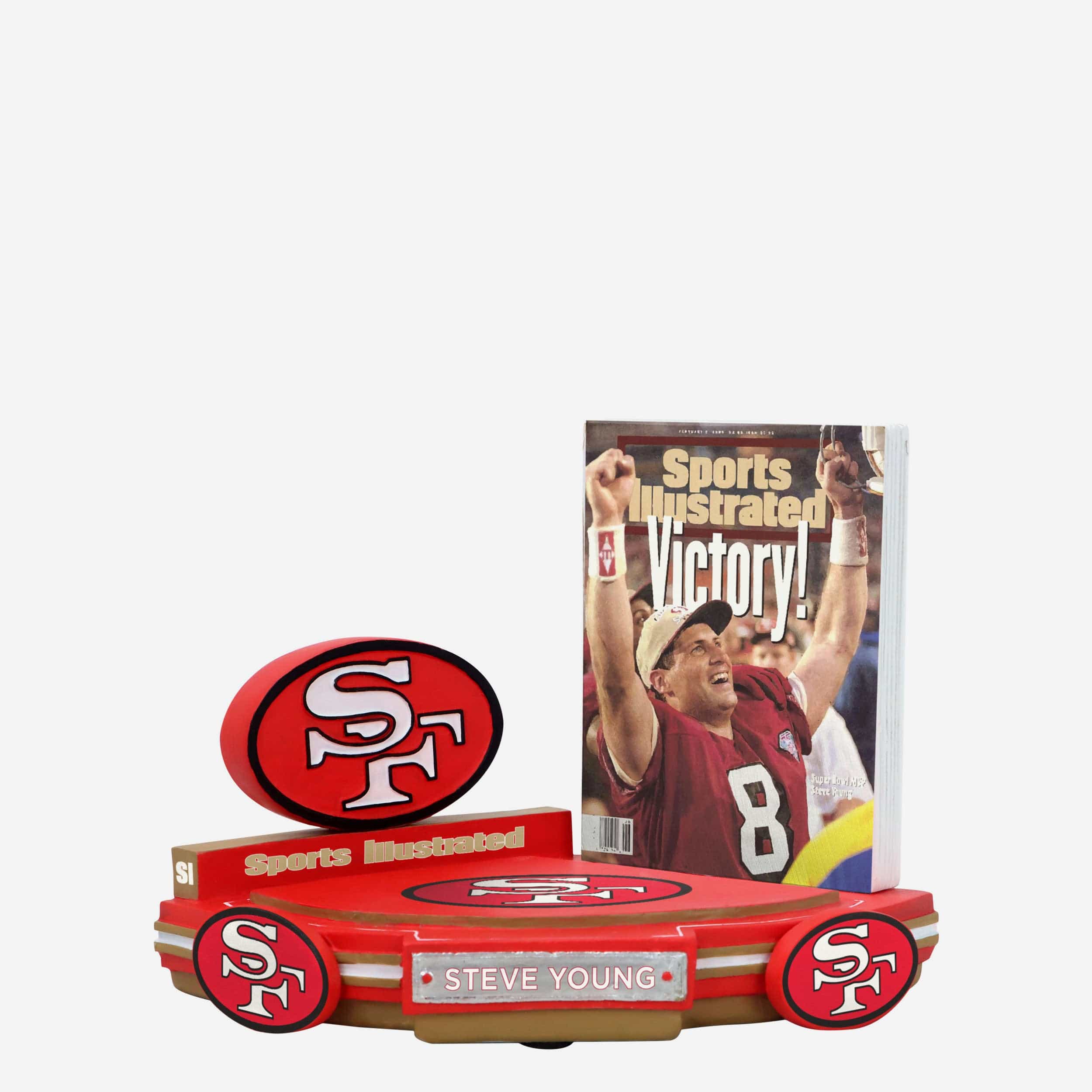 Steve Young San Francisco 49ers Victory Sports Illustrated Cover Bobblehead - Image 4