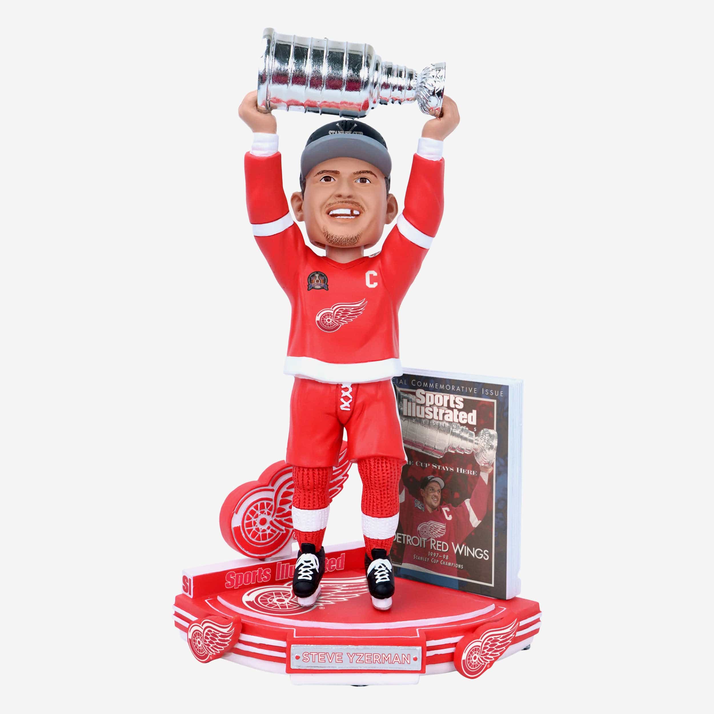 Steve Yzerman Detroit Red Wings The Cup Stays Here Sports Illustrated Cover Bobblehead