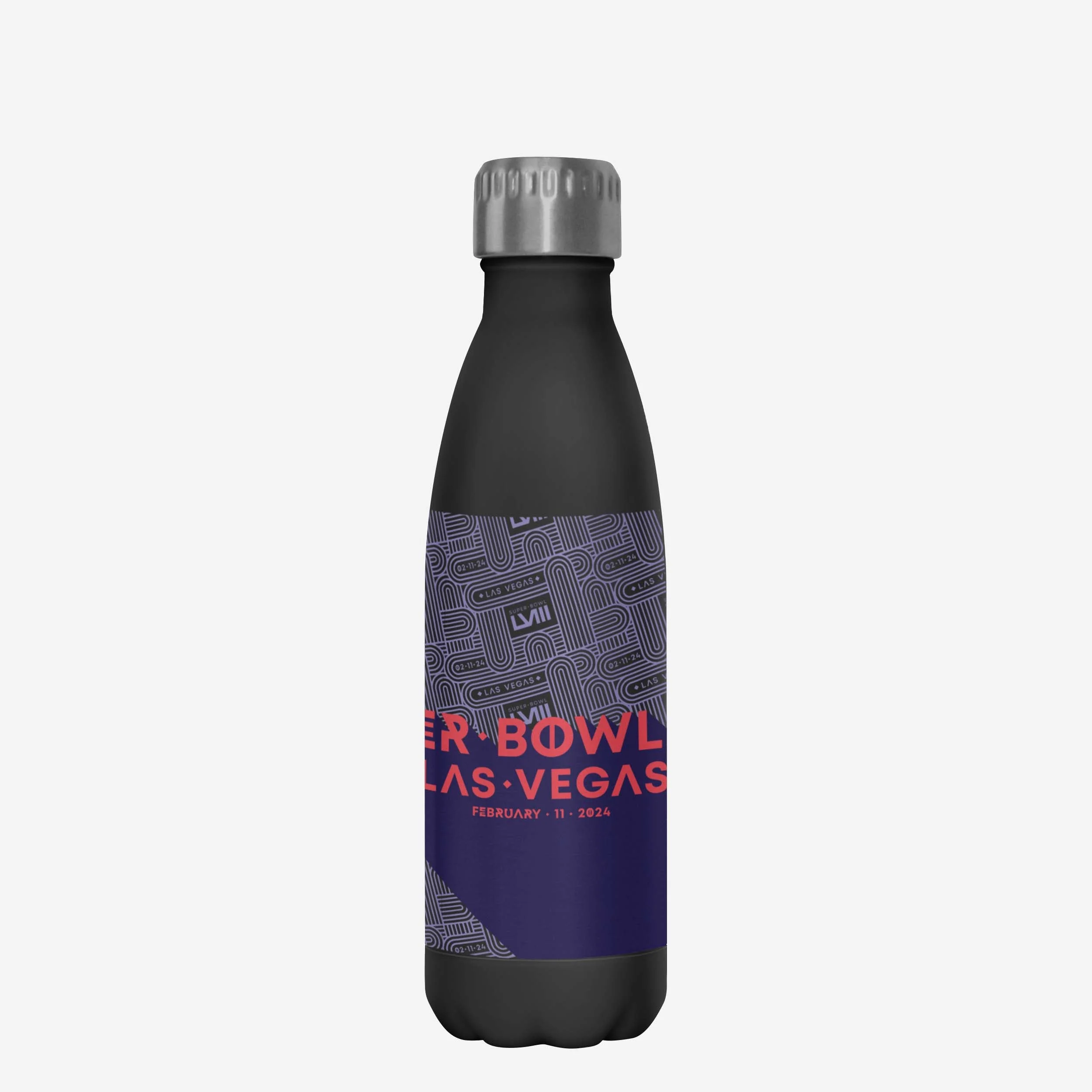 Super Bowl LVIII Black 17 oz Stainless Steel Bottle