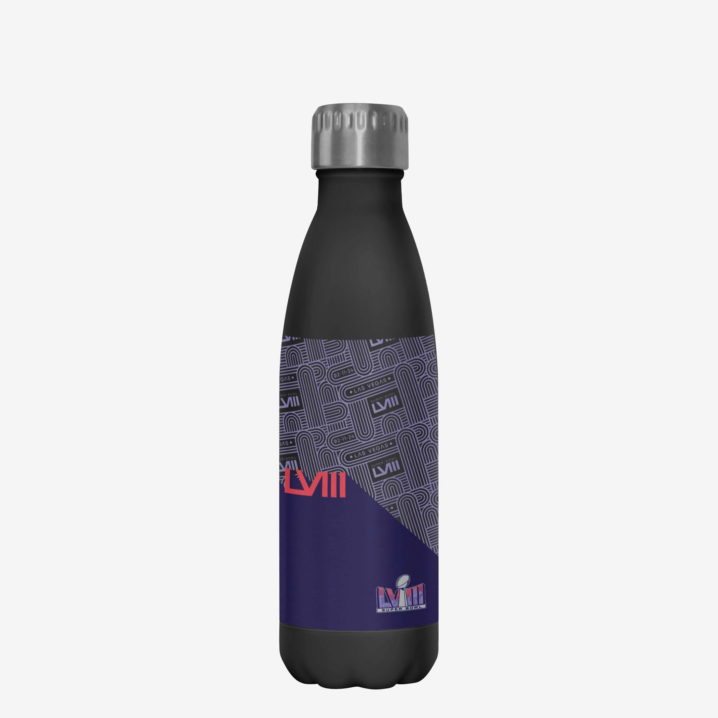 Super Bowl LVIII Black 17 oz Stainless Steel Bottle - Image 2