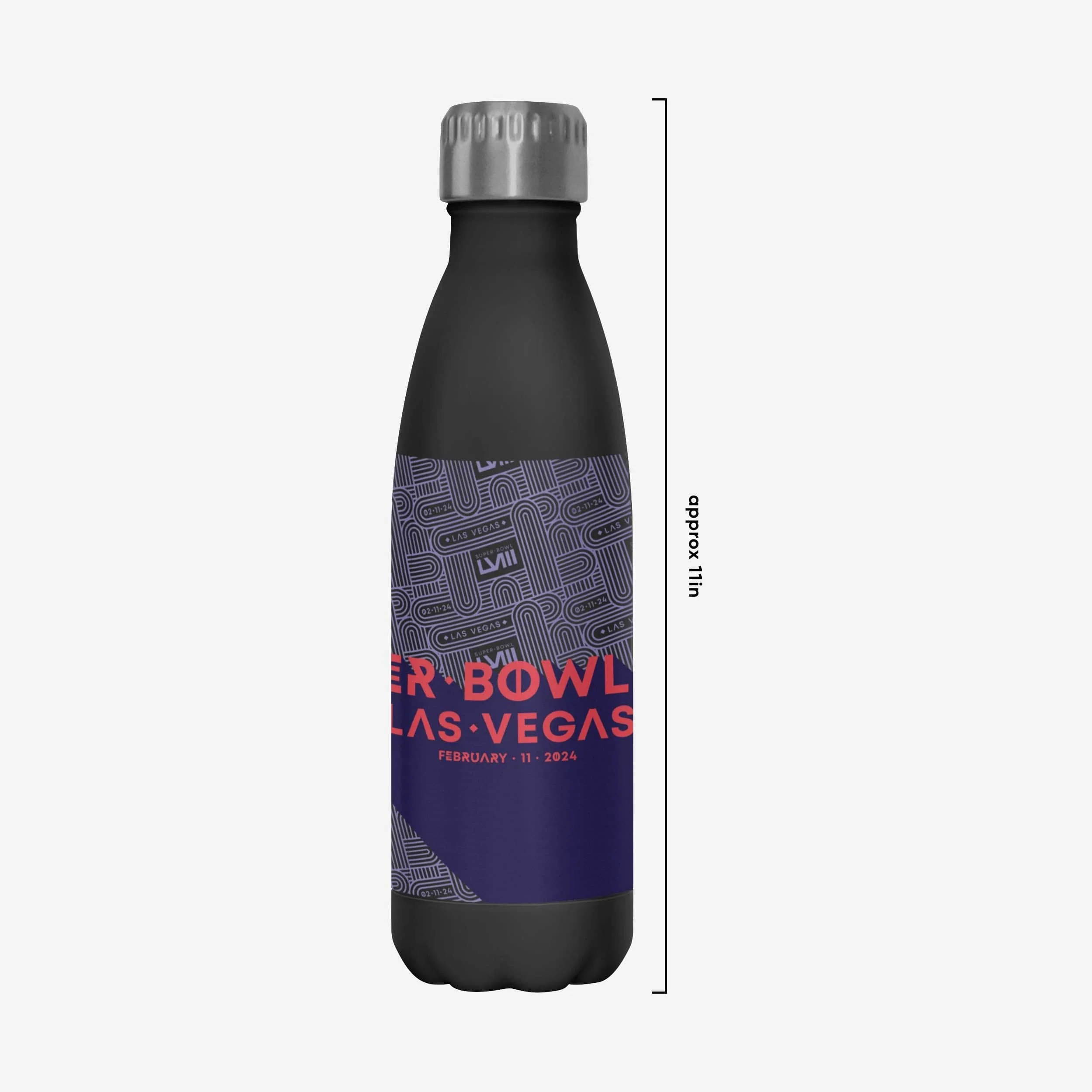 Super Bowl LVIII Black 17 oz Stainless Steel Bottle - Image 4