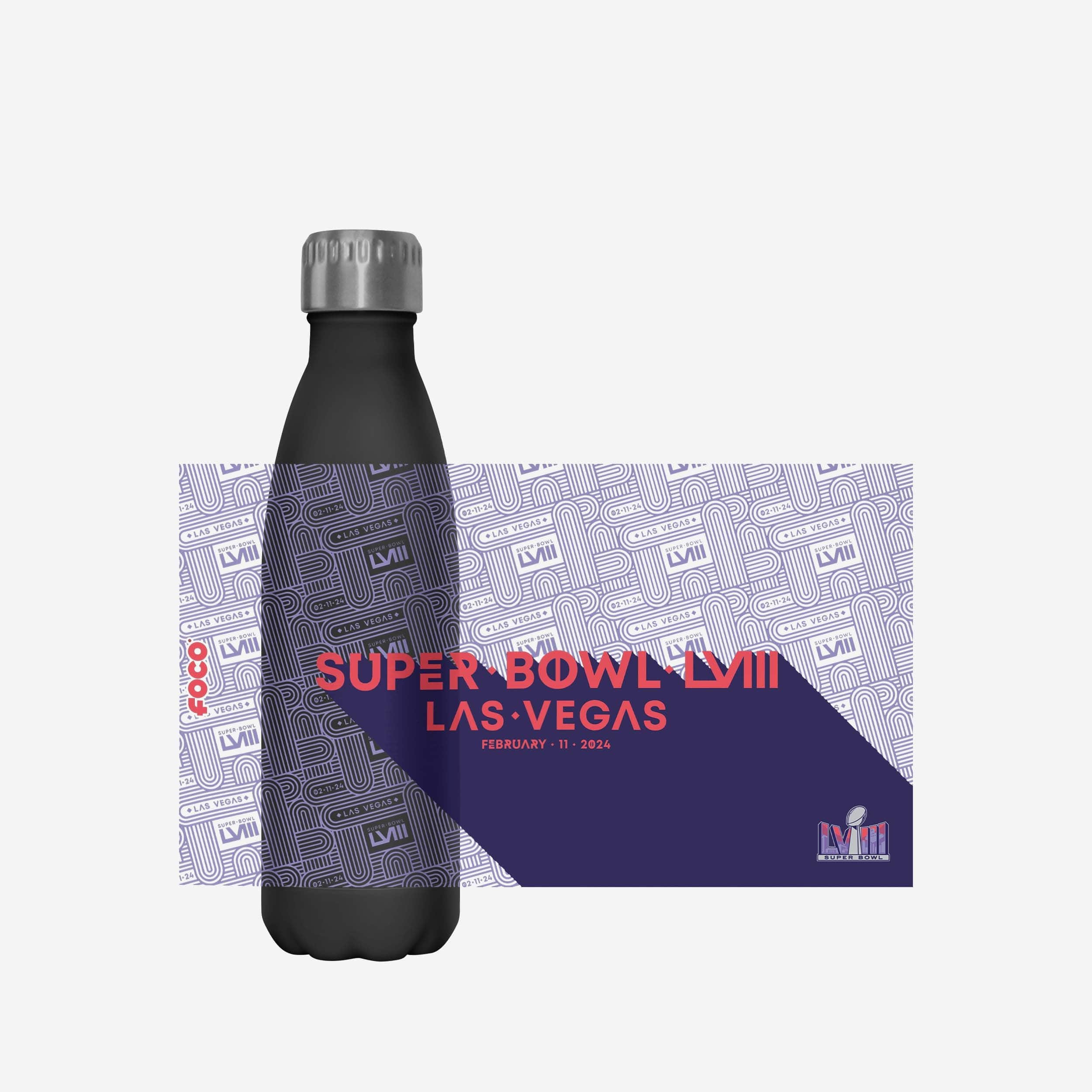 Super Bowl LVIII Black 17 oz Stainless Steel Bottle - Image 5