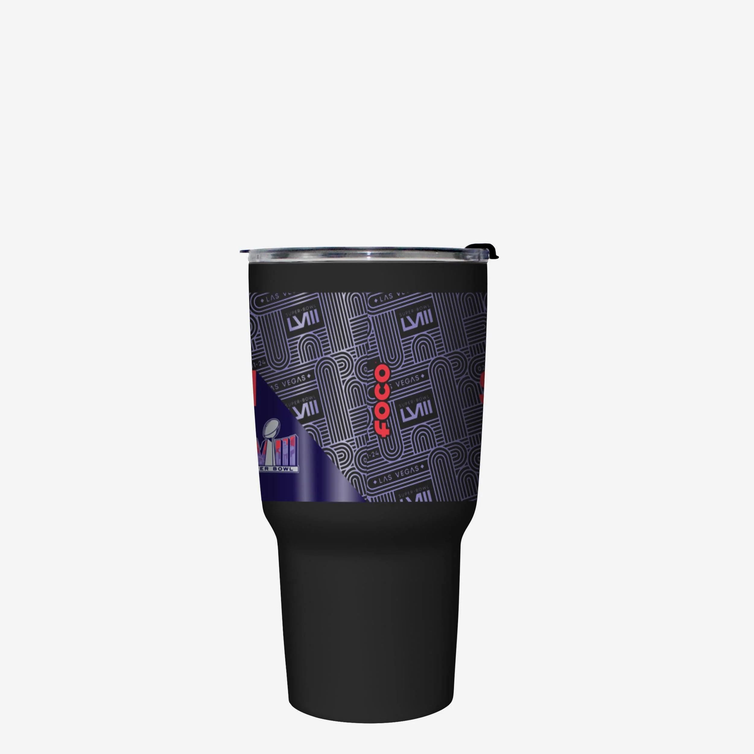 Super Bowl LVIII Black 27 oz Stainless Steel Tumbler - Image 2