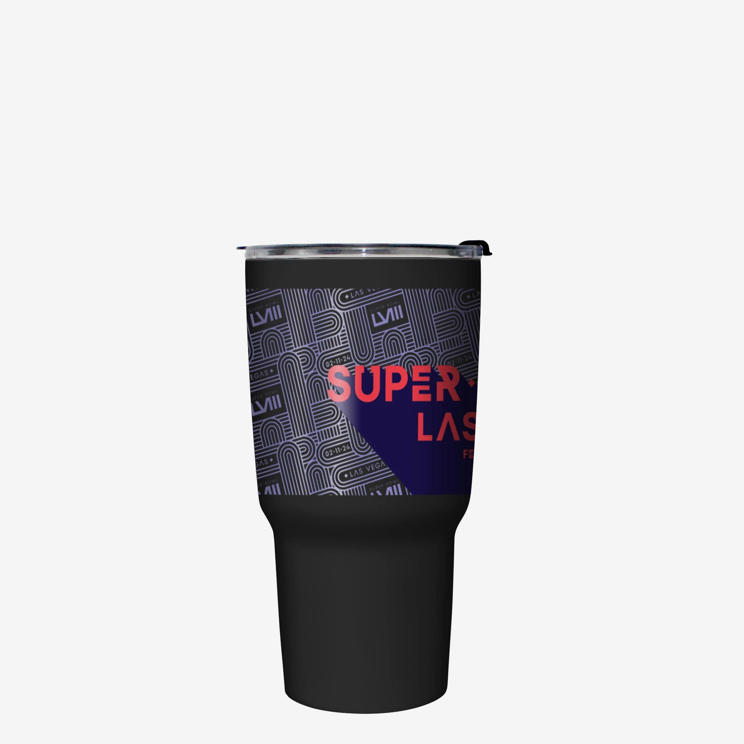 Super Bowl LVIII Black 27 oz Stainless Steel Tumbler - Image 3