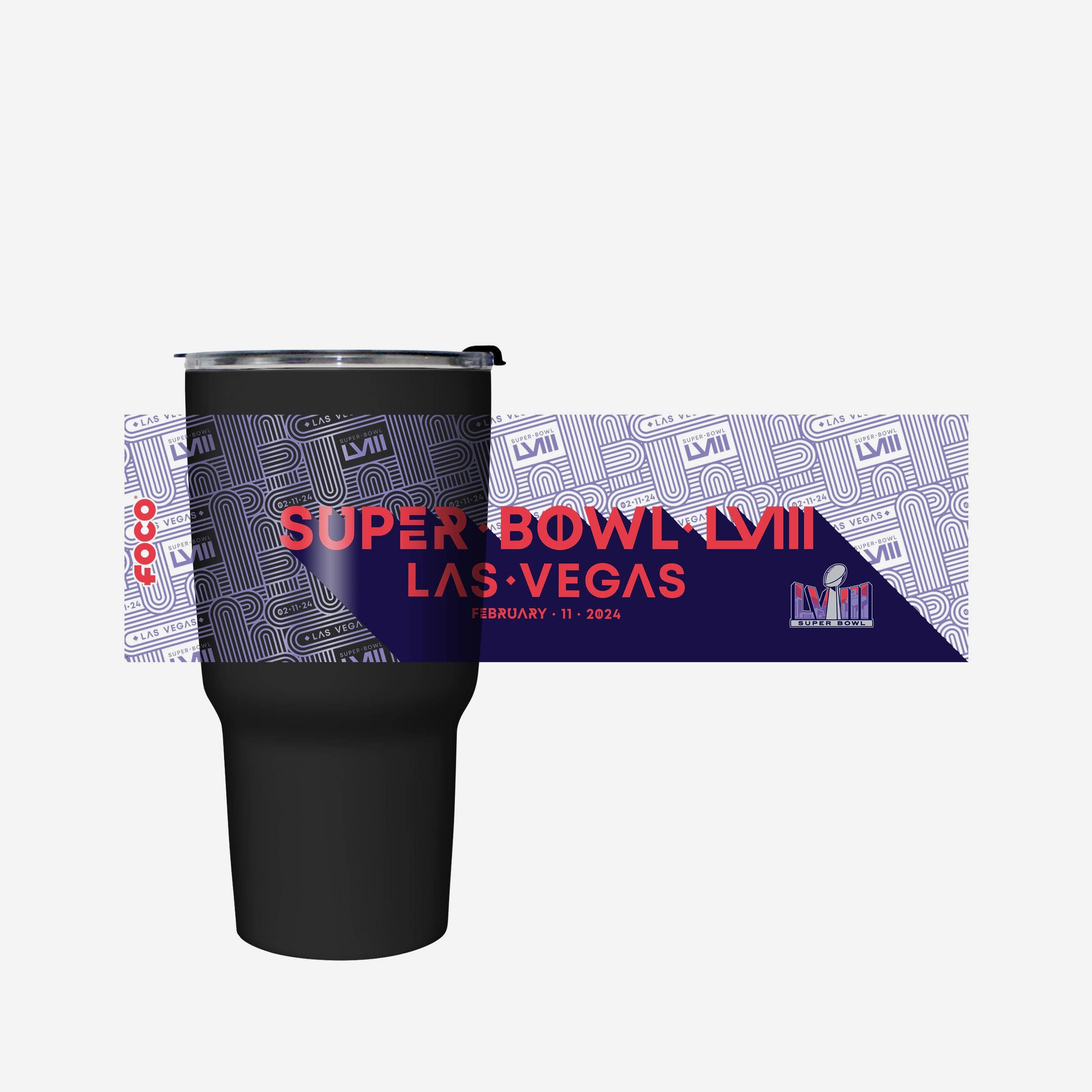 Super Bowl LVIII Black 27 oz Stainless Steel Tumbler - Image 5