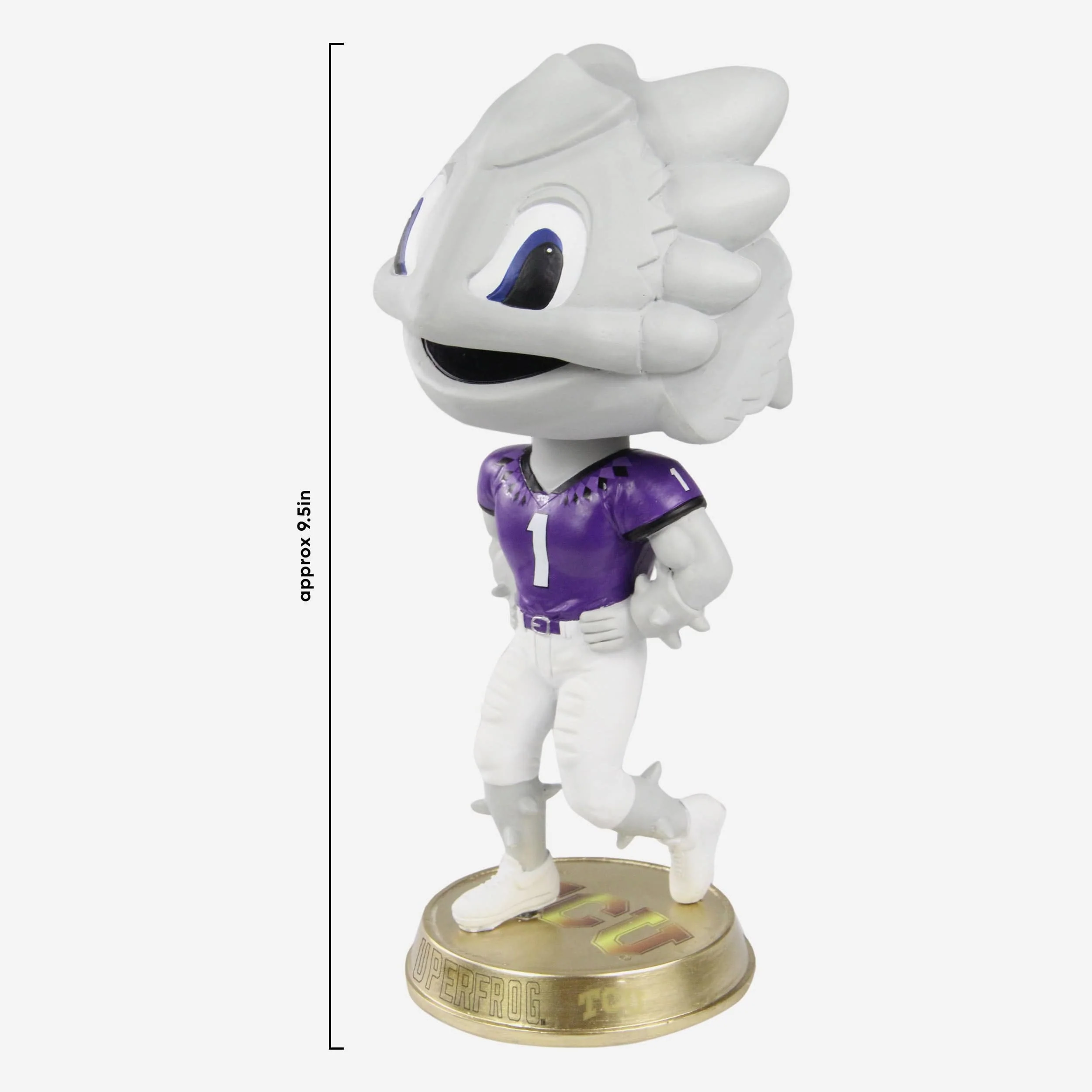 SuperFrog TCU Horned Frogs Mascot Gold Base Variant Bighead Bobblehead - Image 4