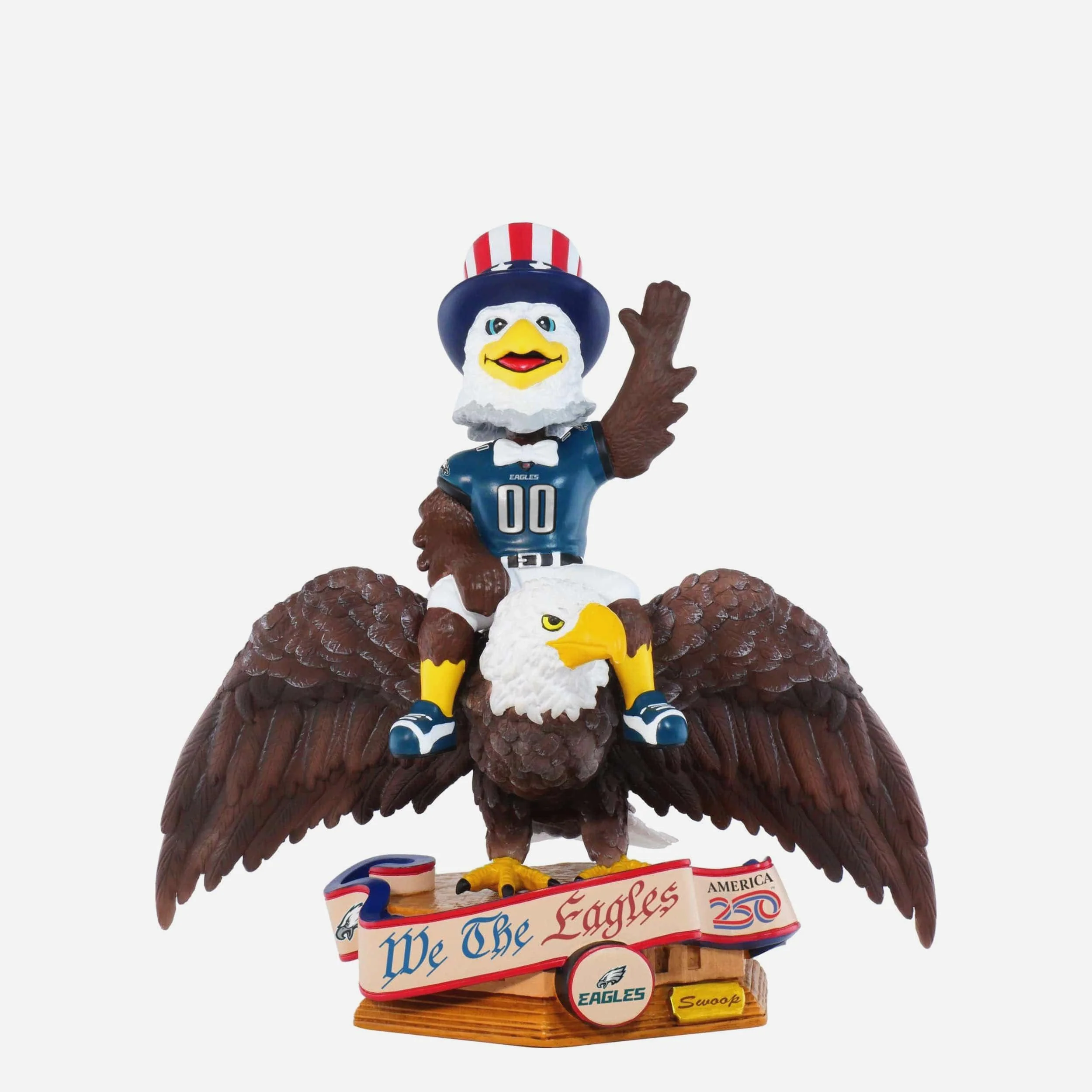 Swoop Philadelphia Eagles America's 250th Anniversary Bald Eagle Mascot Bobblehead