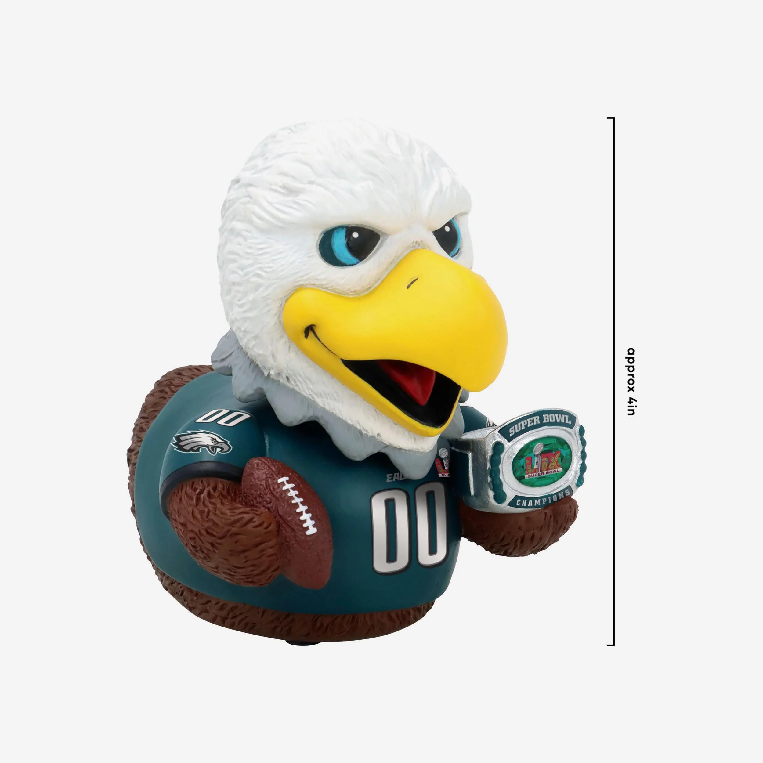 Swoop Philadelphia Eagles Super Bowl LIX Champions Bobble Duck Mascot Mini Bobblehead - Image 2
