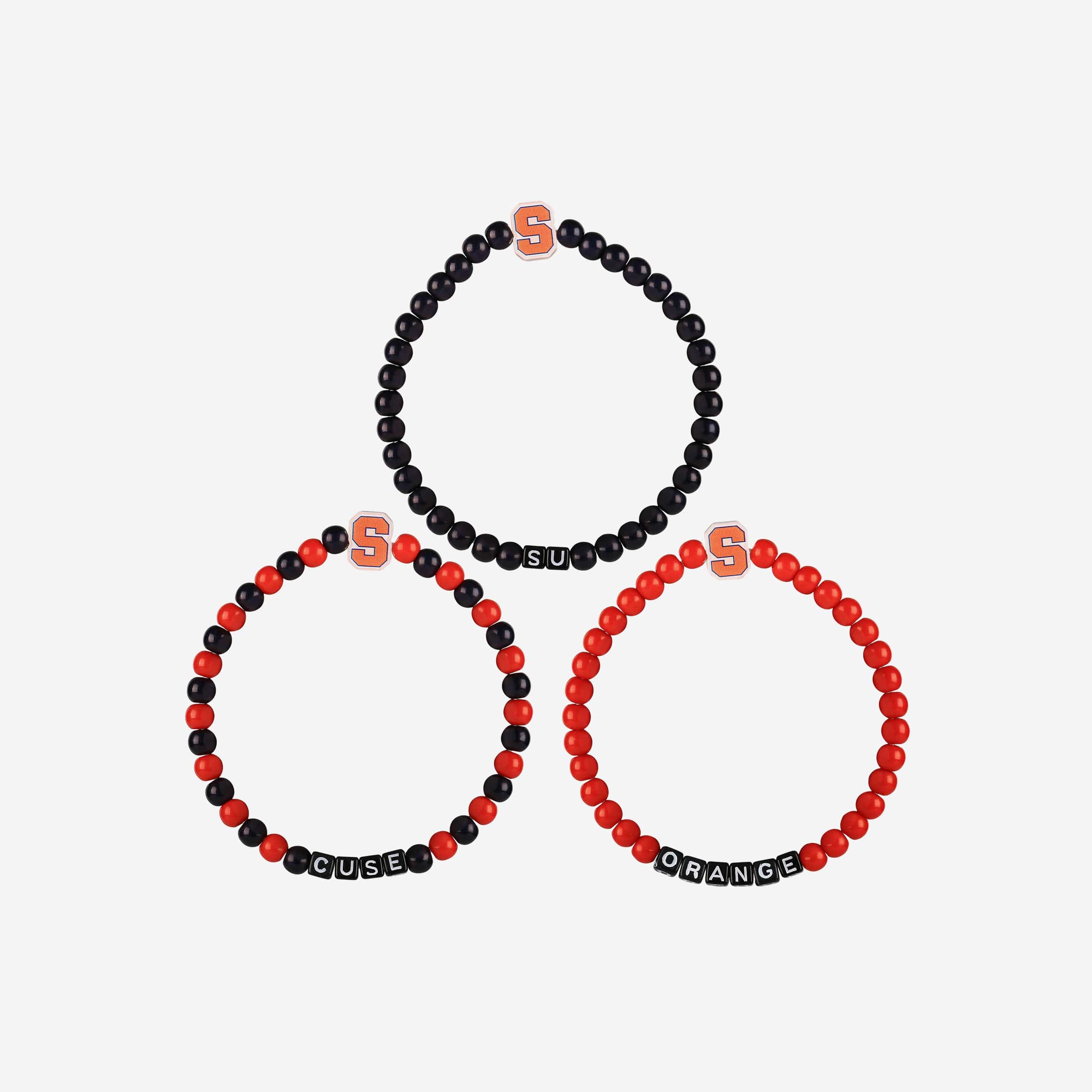 Syracuse Orange 3 Pack Beaded Friendship Bracelet - Image 3