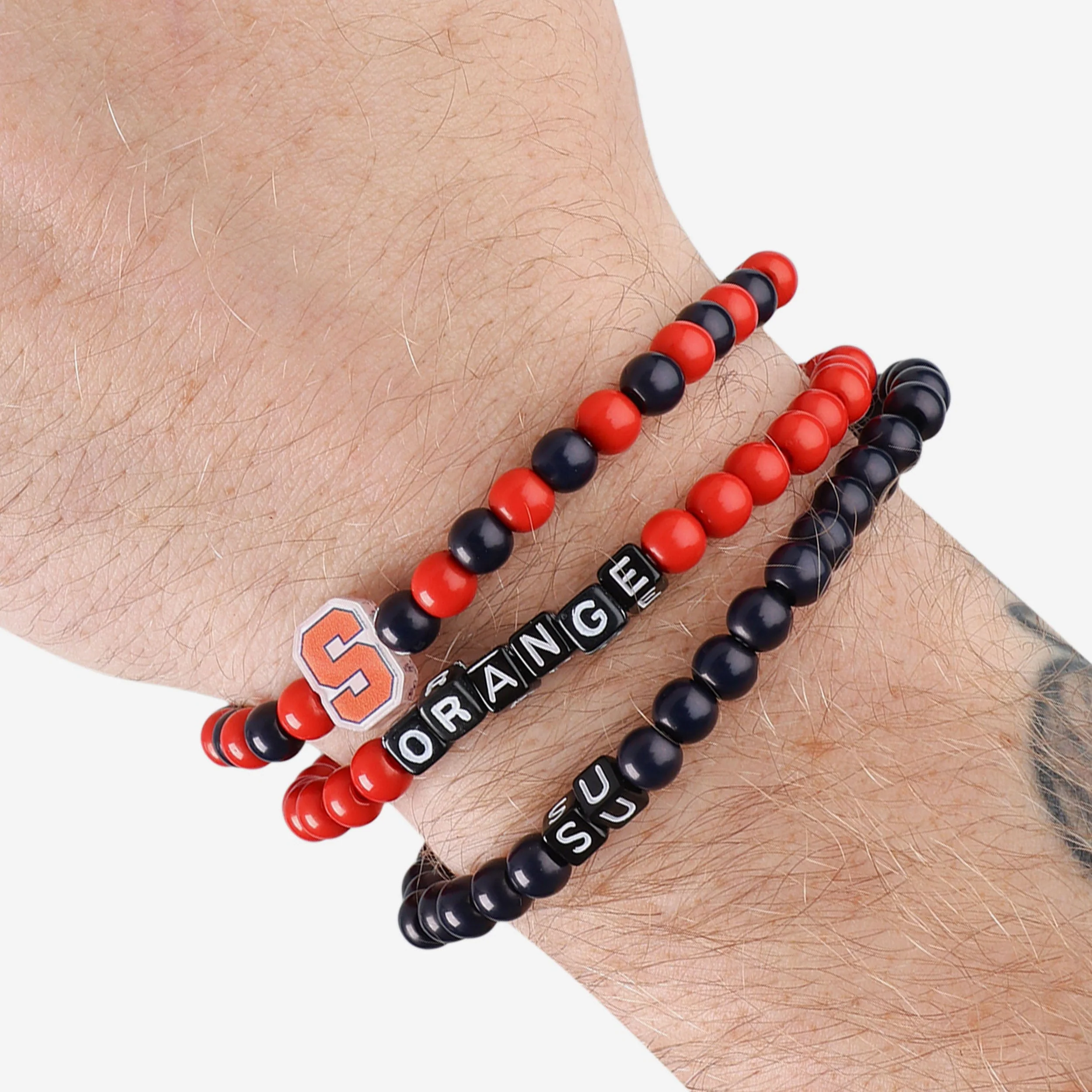Syracuse Orange 3 Pack Beaded Friendship Bracelet - Image 4