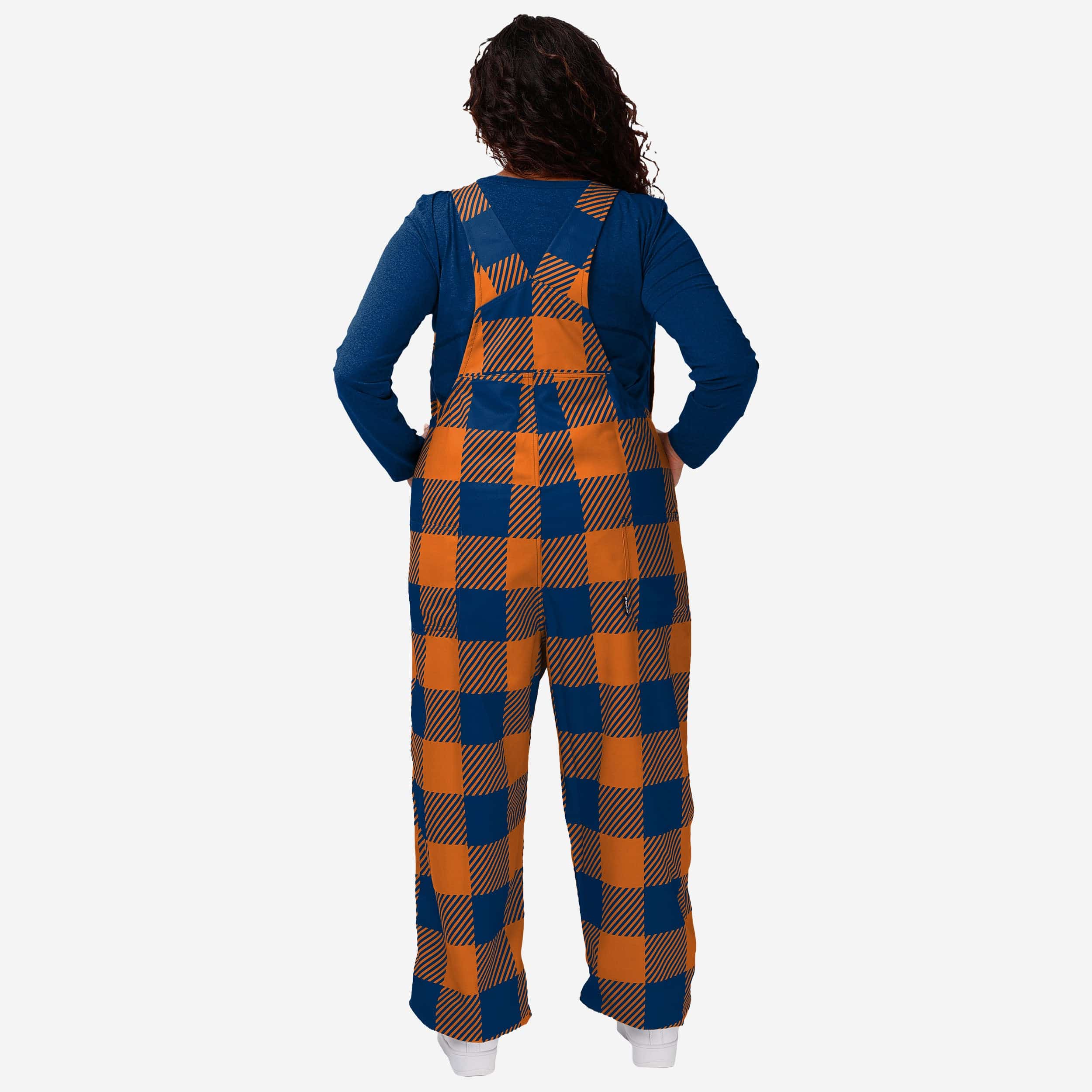 Syracuse Orange Womens Plaid Bib Overalls - Image 2