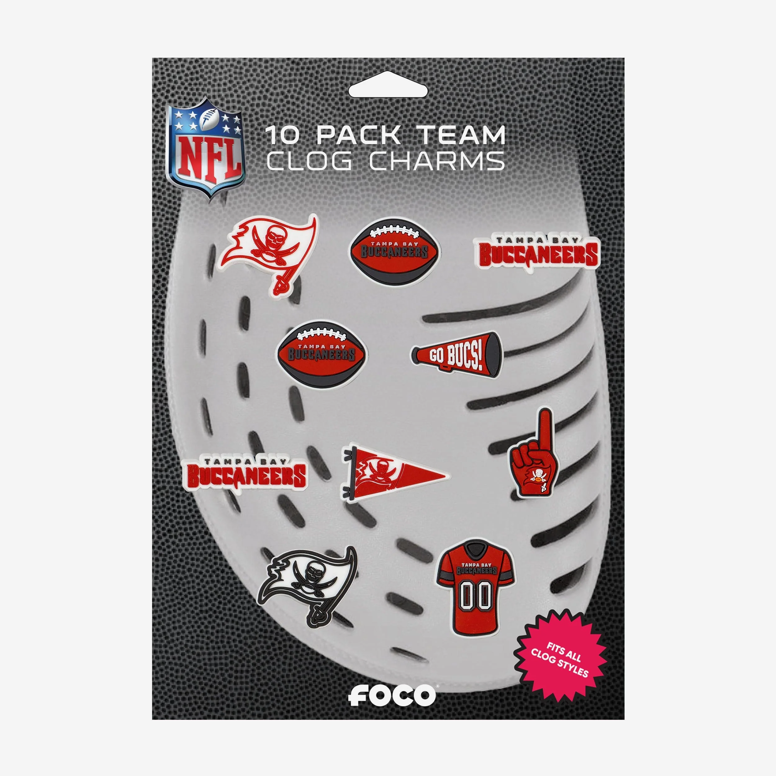 Tampa Bay Buccaneers 10 Pack Team Clog Charms - Image 5