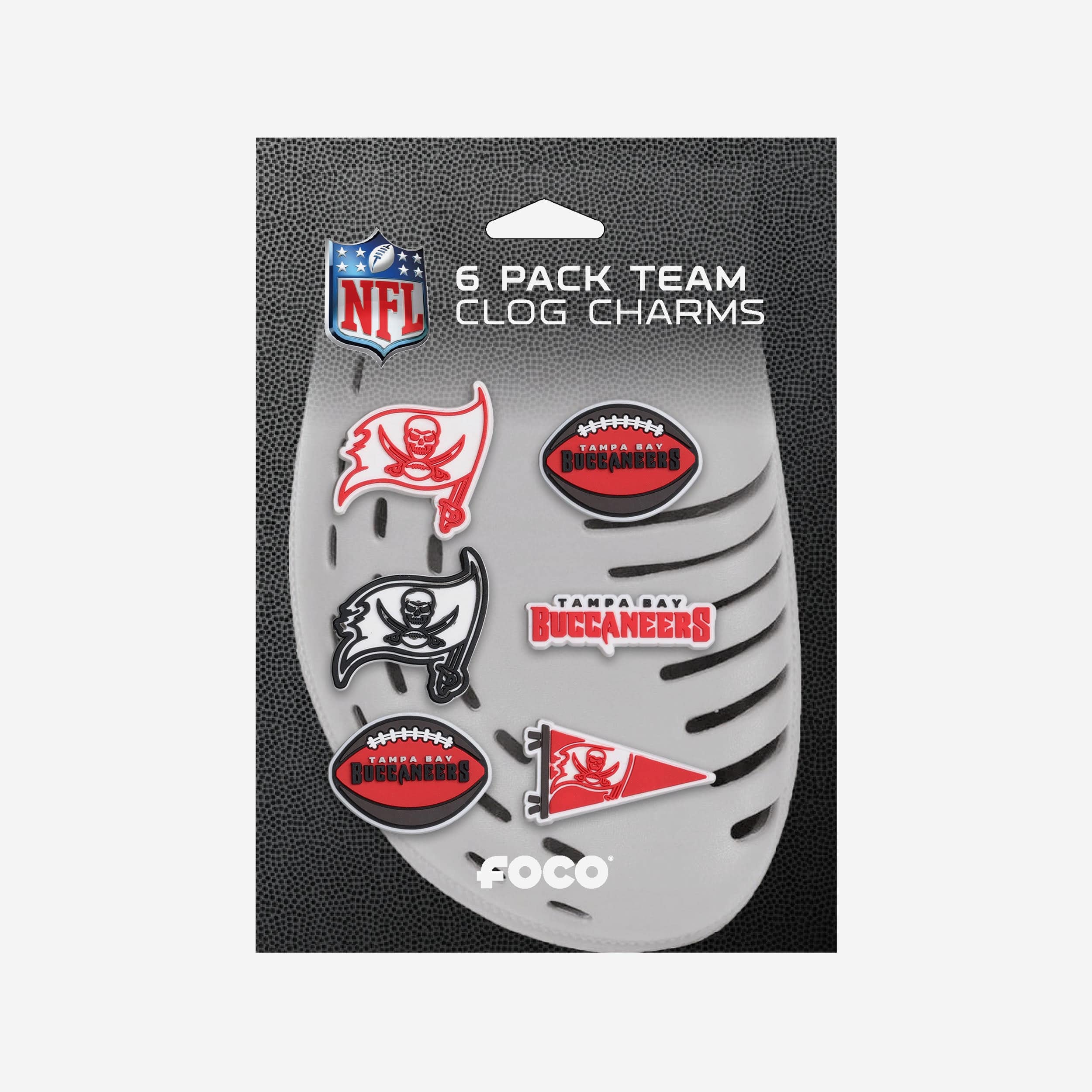 Tampa Bay Buccaneers 6 Pack Team Clog Charms - Image 5
