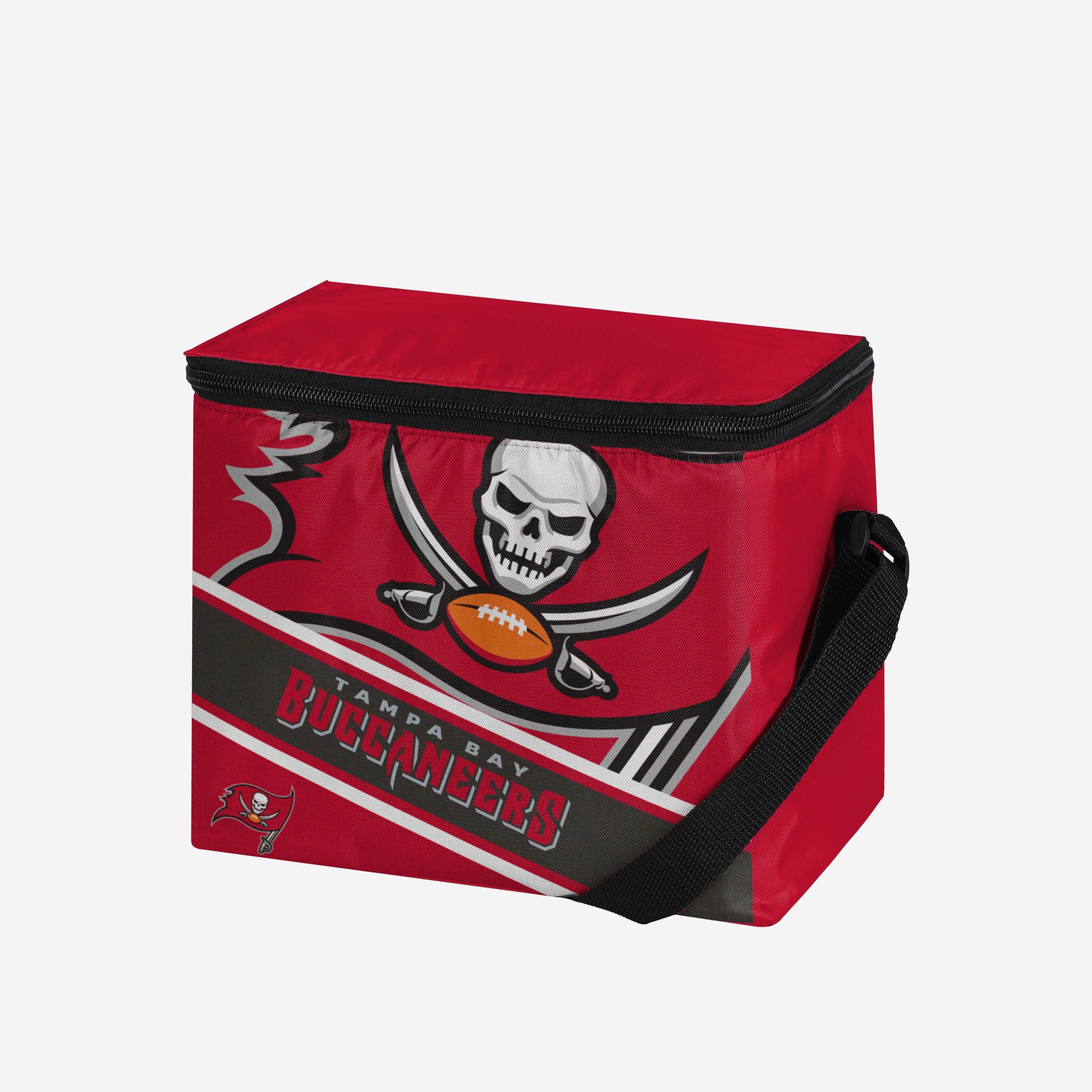 Tampa Bay Buccaneers Big Logo Stripe 6 Pack Cooler - Image 2