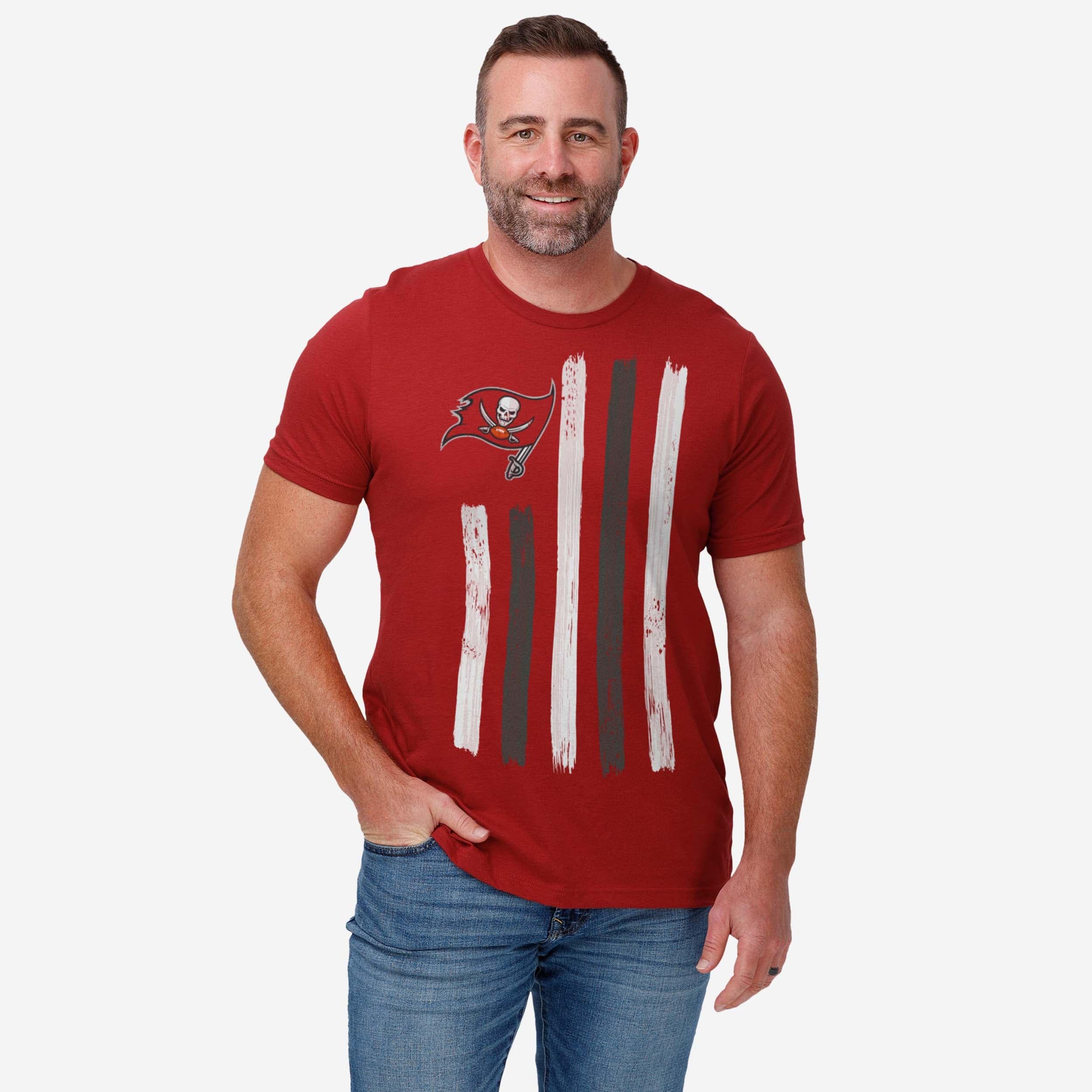 Tampa Bay Buccaneers Brushstroke Flag T-Shirt - Image 2